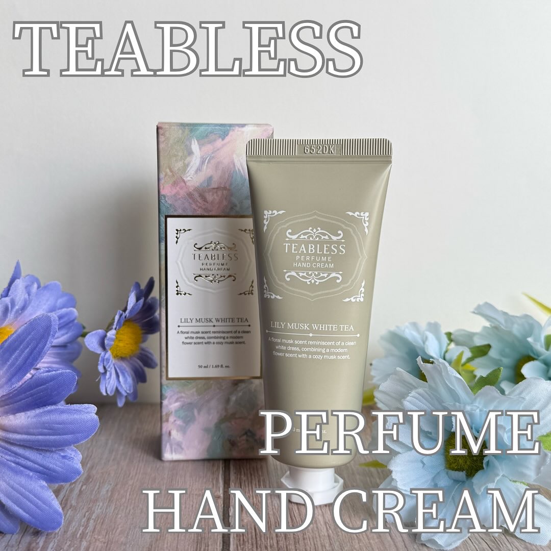 パフュームハンドクリーム リリームスクホワイトティーの香り/TEABLESS/ハンドクリームを使ったクチコミ（1枚目）