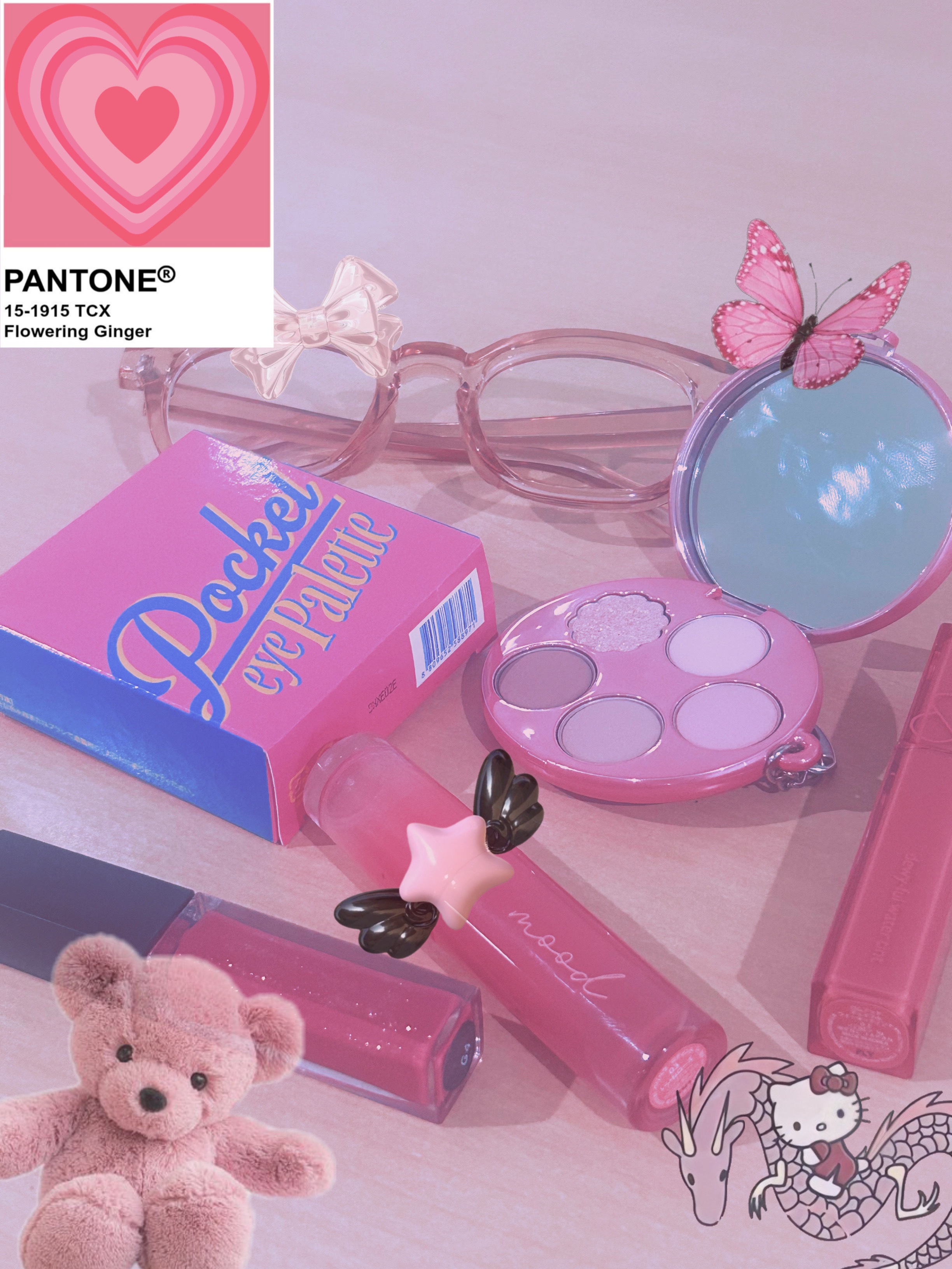 フィー ポケットアイパレット EP03 ストロベリーホイップ/fwee/アイシャドウパレットを使ったクチコミ（1枚目）