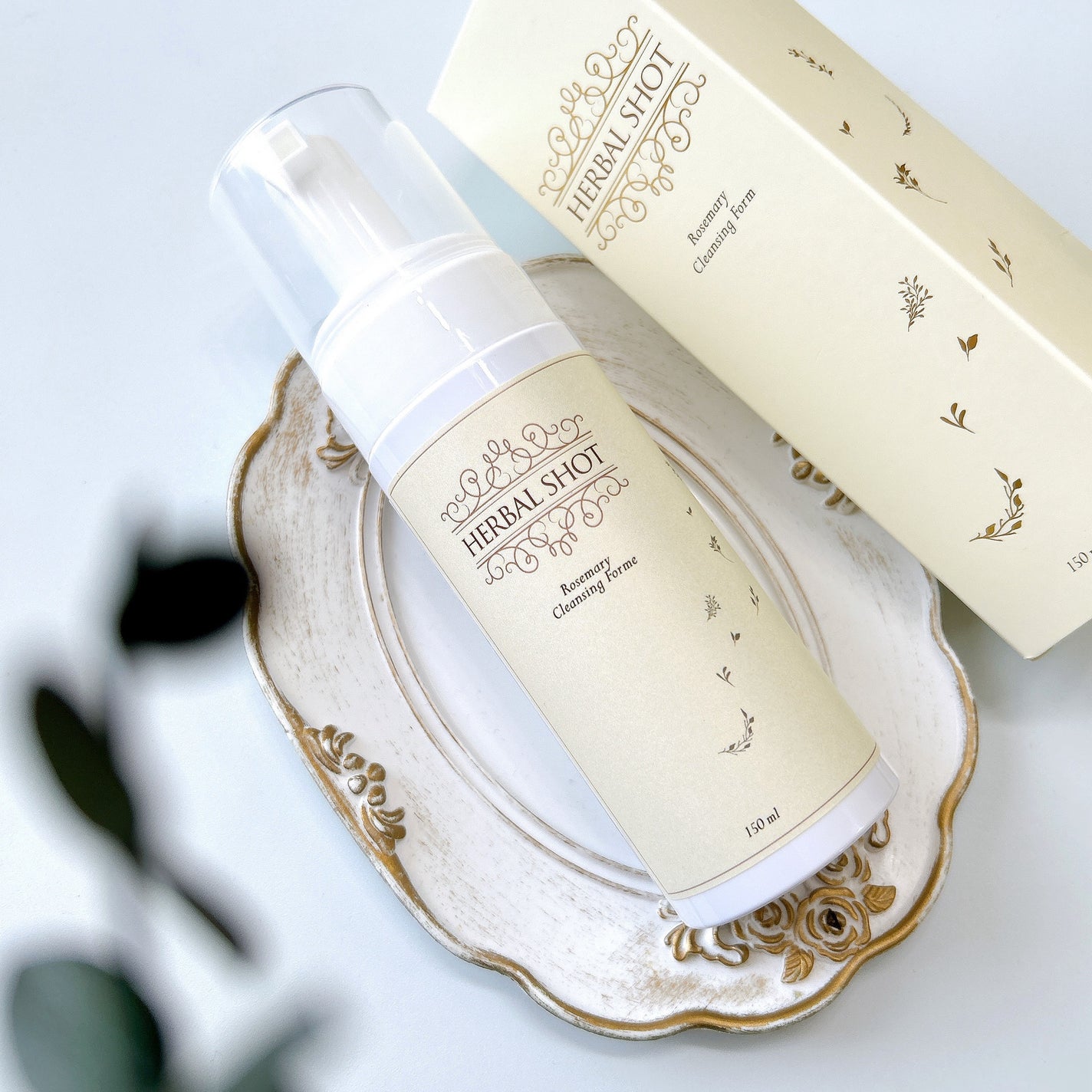 ふわふわ泡クレンジング(ローズマリー)/Herbal Shot/洗顔フォームを使ったクチコミ(1枚目)