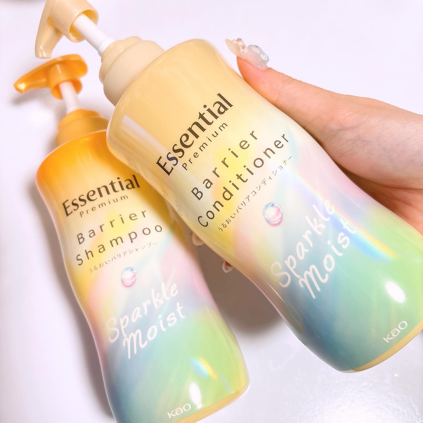 エッセンシャルプレミアム バリアシャンプー・コンディショナー スパークルモイスト/エッセンシャル/市販シャンプーを使ったクチコミ（2枚目）
