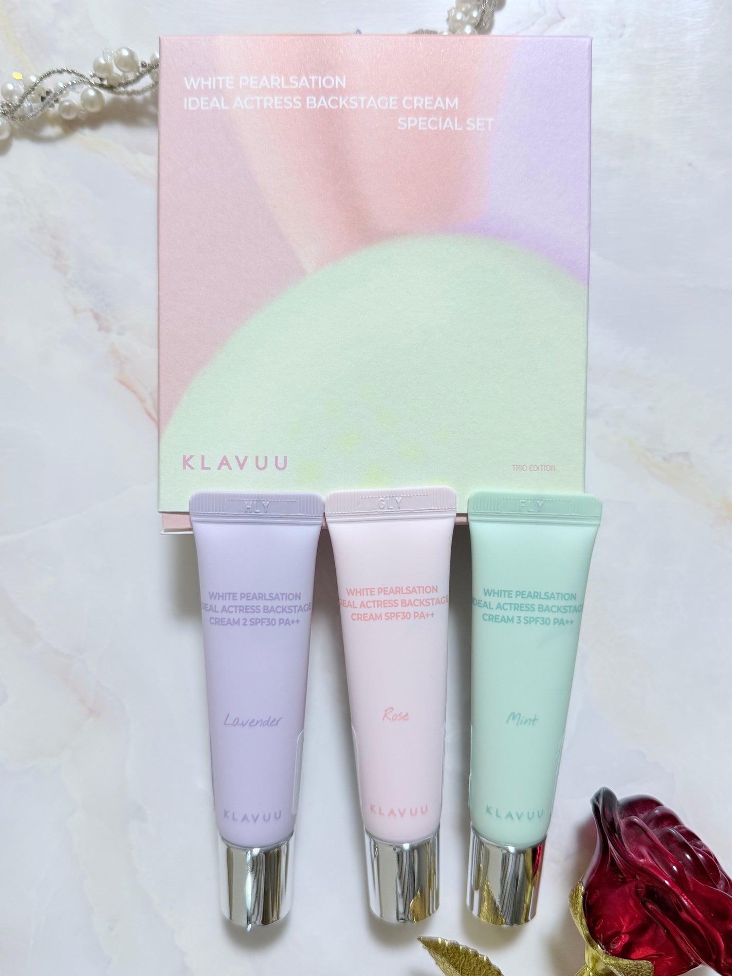 WHITE PEARLSATION IDEAL ACTRESS BACKSTAGE CREAM/KLAVUU/化粧下地を使ったクチコミ(1枚目)