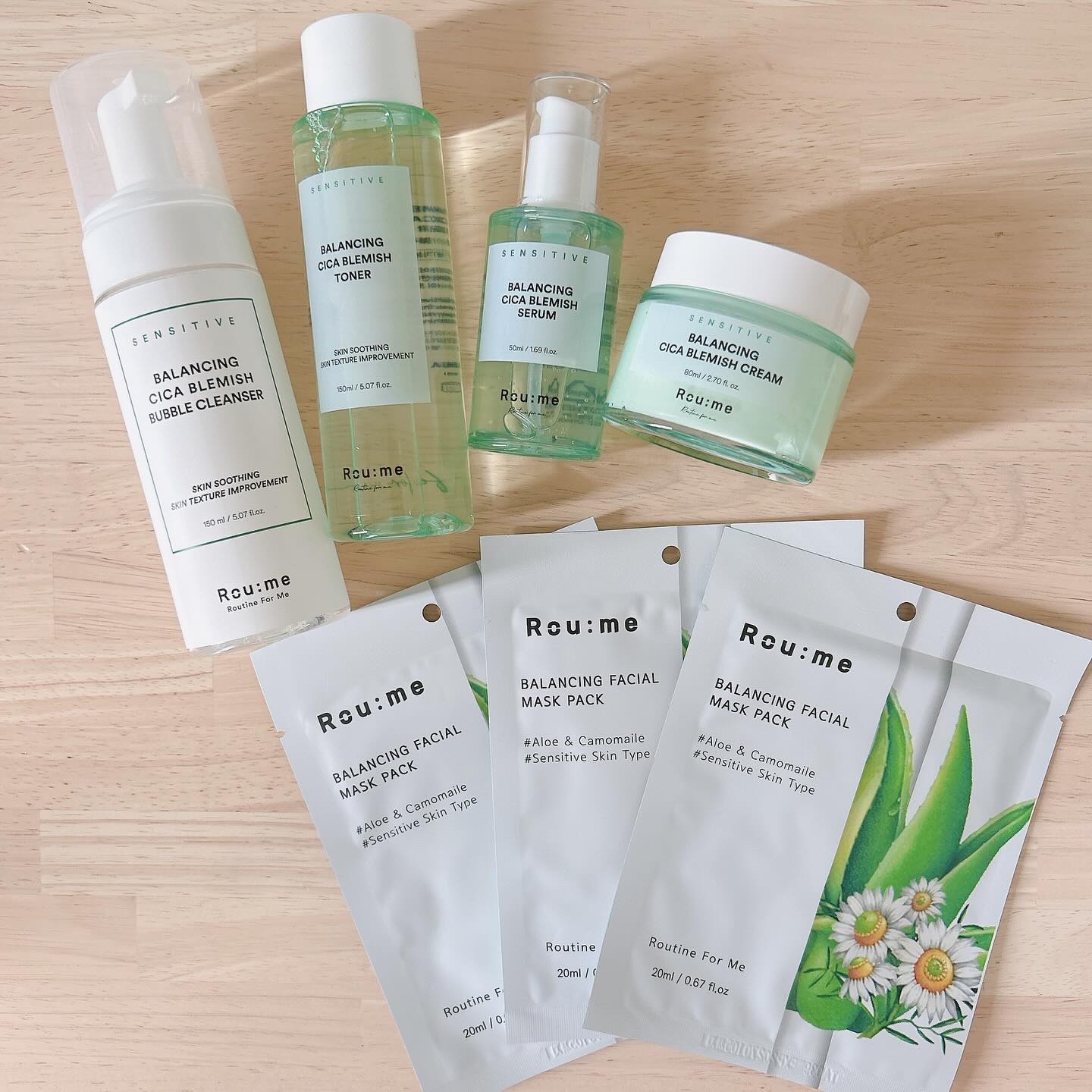 バランシングフェイシャルマスクパック（アロエ＆カモミール）/Roume/シートマスク・パックを使ったクチコミ（1枚目）