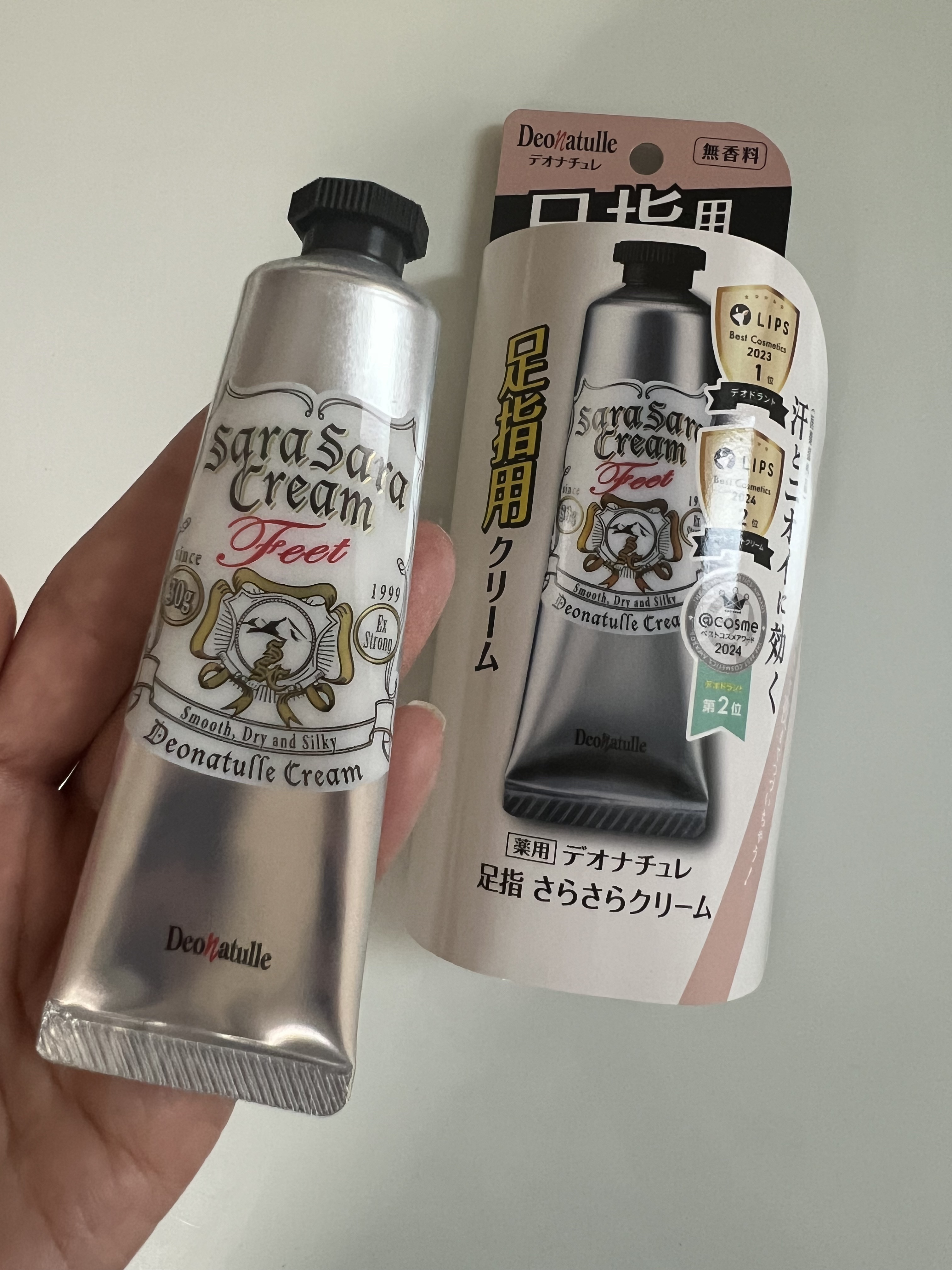 薬用足指さらさらクリーム/デオナチュレ/デオドラント・制汗剤を使ったクチコミ（1枚目）