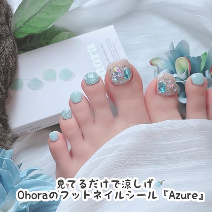 セミキュアジェルネイル(ペディキュア)/ohora/ネイルシールを使ったクチコミ(2枚目)