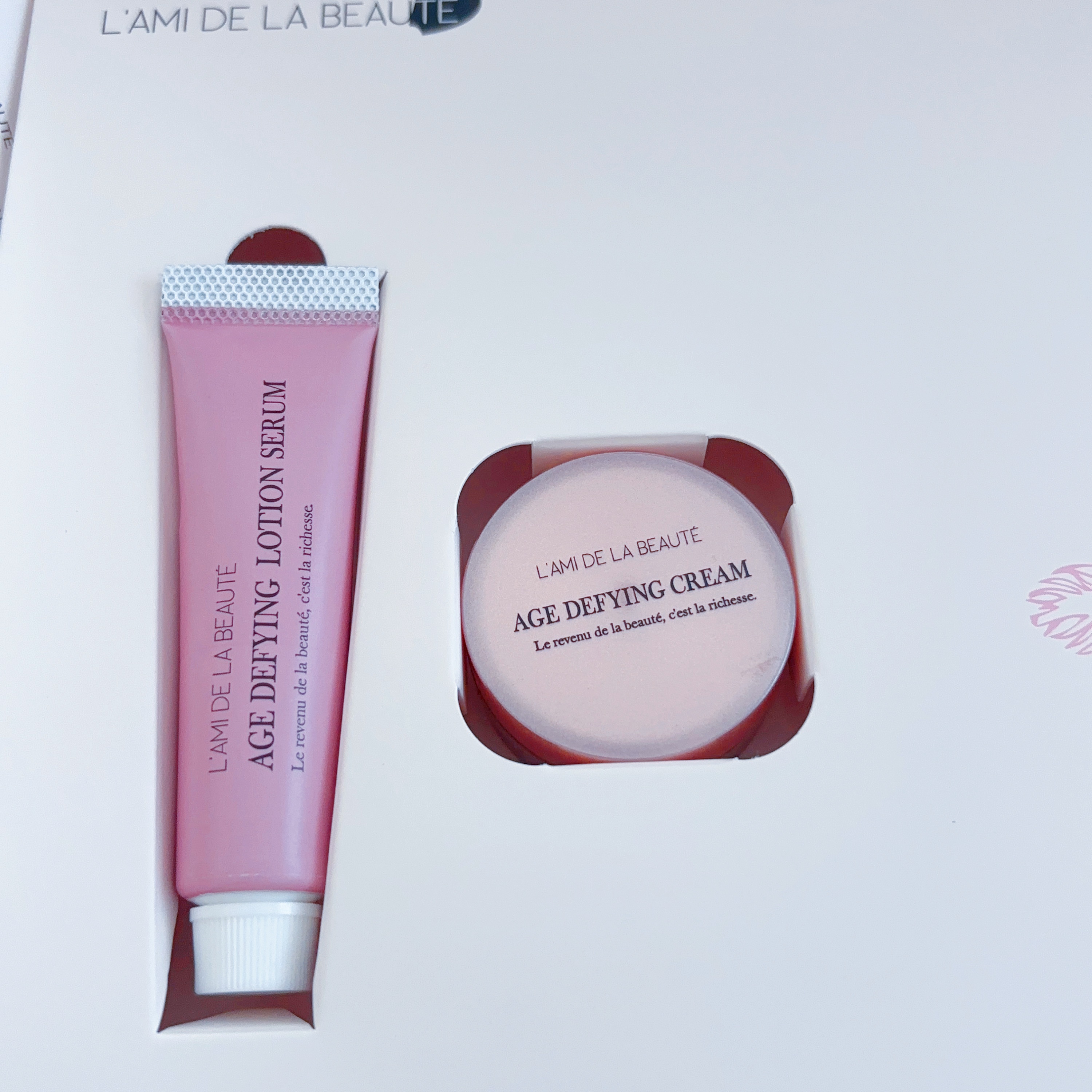 AGE DEFYING トライアルキット/L'AMI DE LA BEAUTE(ラミドラボーテ）/トライアルキットを使ったクチコミ（2枚目）