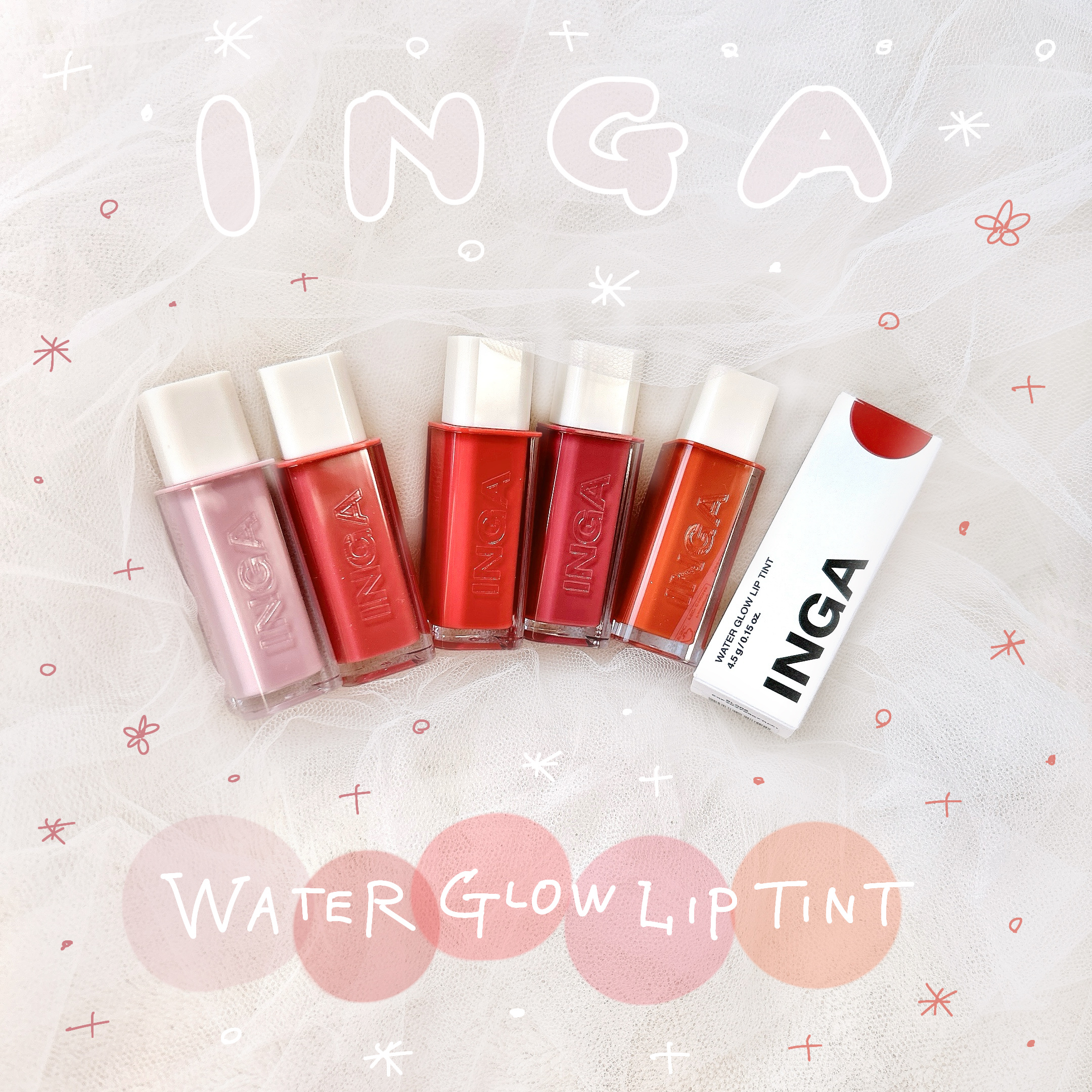 ウォーターグローリップティント 13 ブルック（Brook）/INGA/リップティントを使ったクチコミ（1枚目）