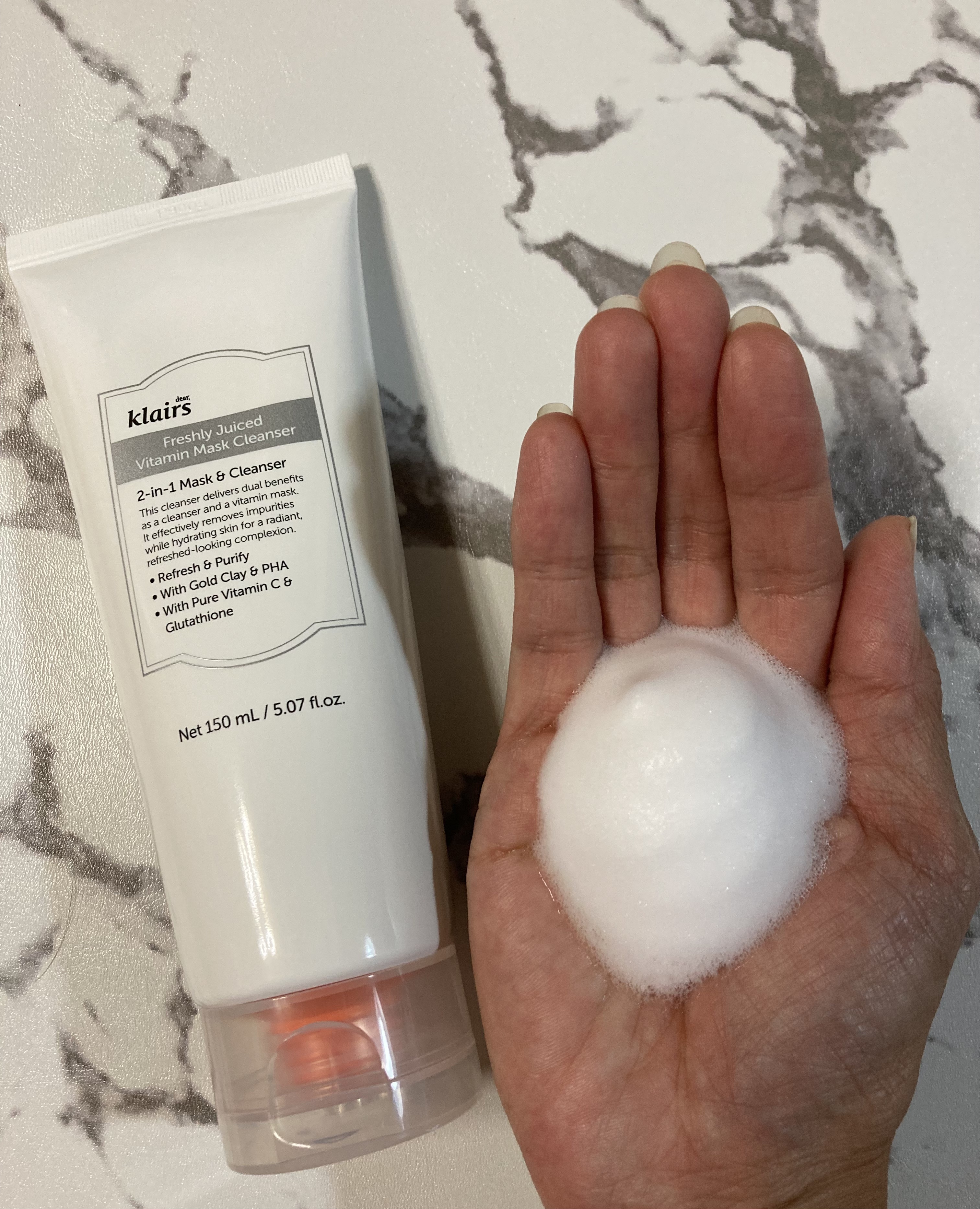 ヒアルビタグルパッククレンザー/Klairs/洗顔フォームを使ったクチコミ（3枚目）