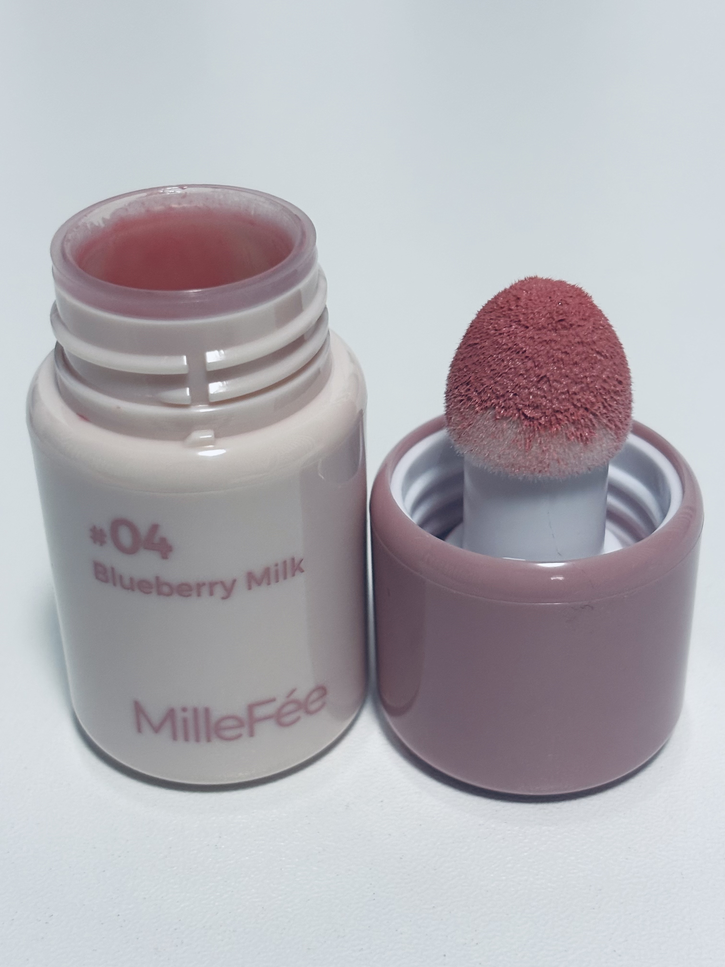 シェイクドロップチーク 04 ブルーベリーミルク/MilleFée/リキッドチークを使ったクチコミ（3枚目）