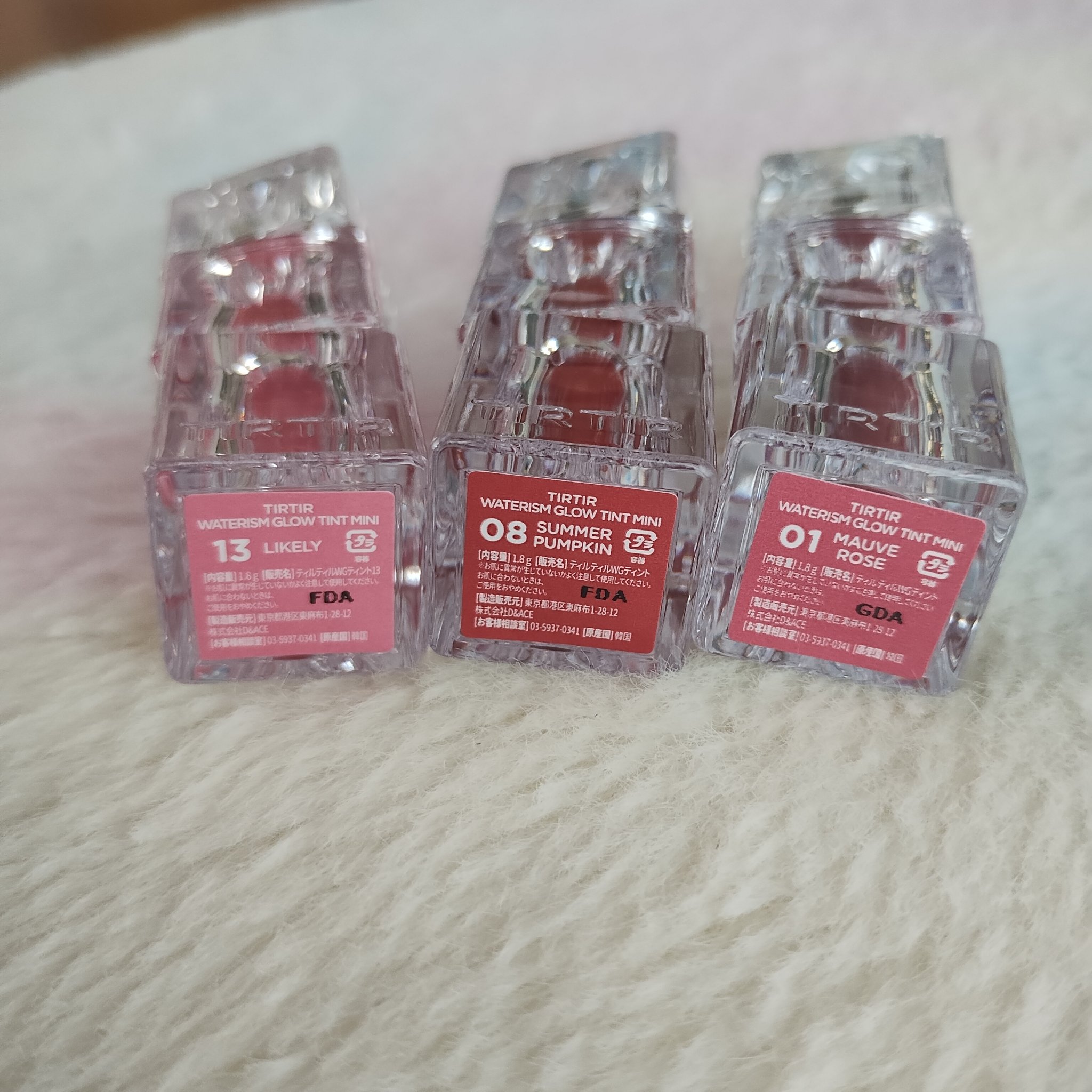 ウォーターリズムグロウティント 08 SUMMER PUMPKIN（ミニ）/TIRTIR(ティルティル)/リップティントを使ったクチコミ（3枚目）