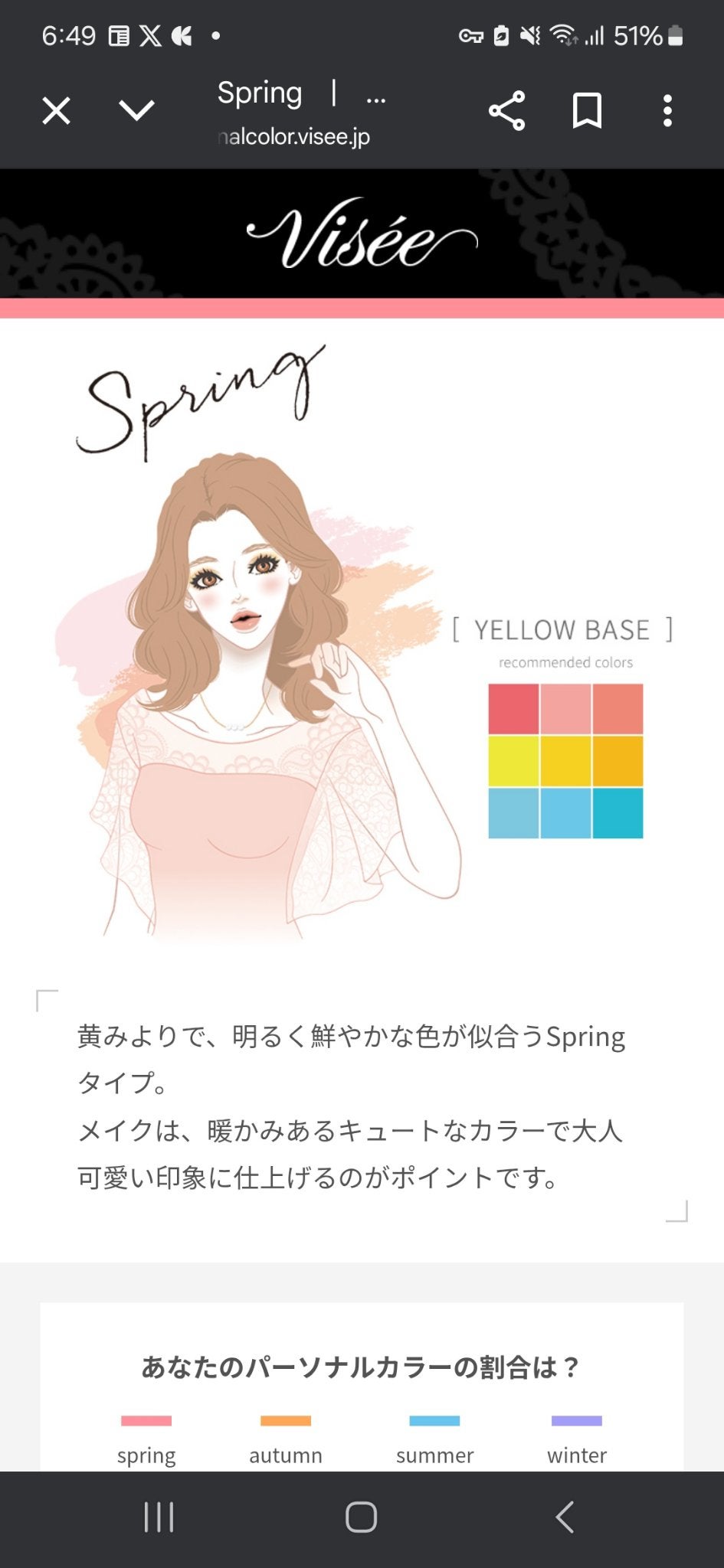 mizuki on LIPS 「ヴィゼのパーソナルカラー診断受けてみました!診断結果はイエベ春..」(1枚目)