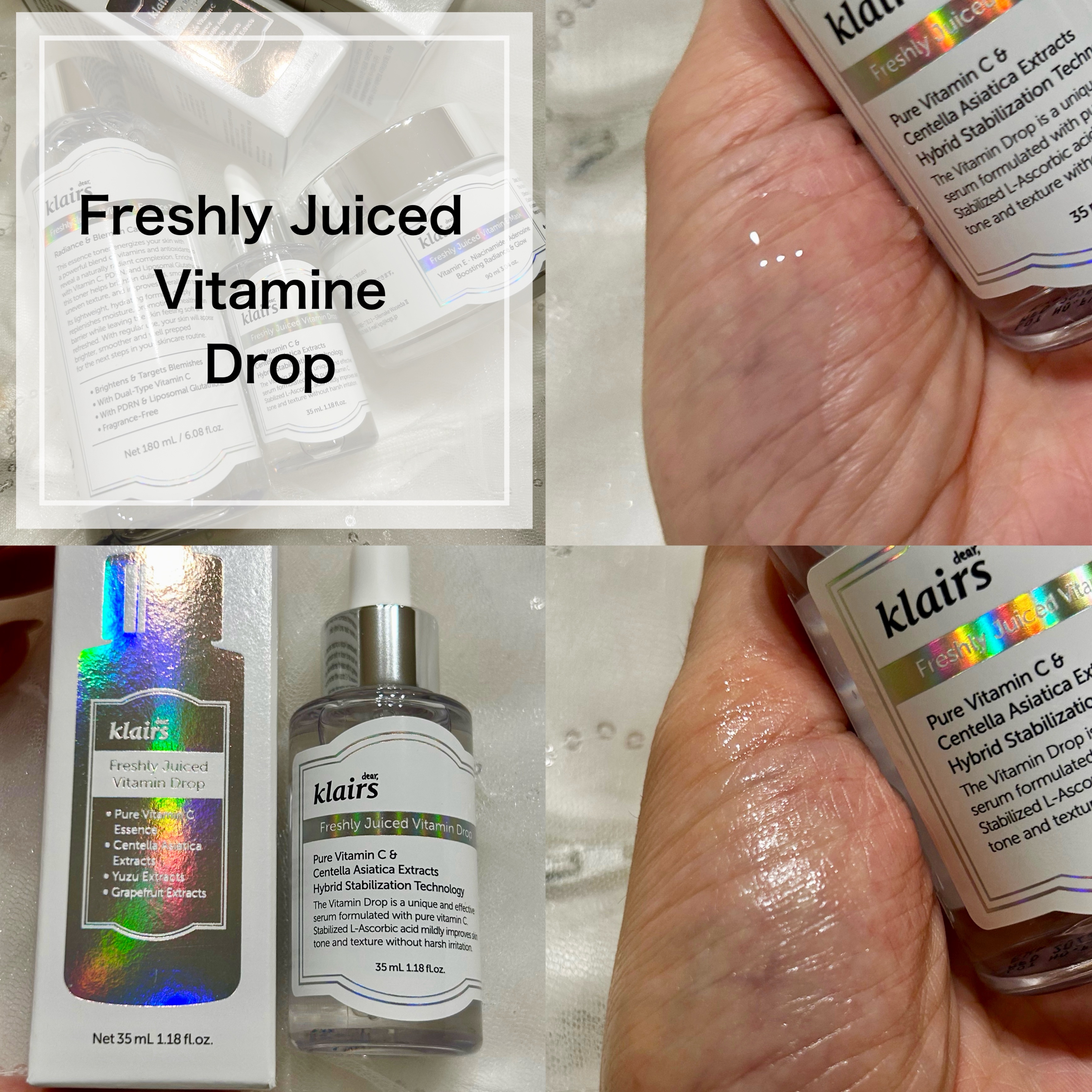 フレッシュリージュースドビタミンドロップ(35ml)/Klairs/美容液を使ったクチコミ（3枚目）