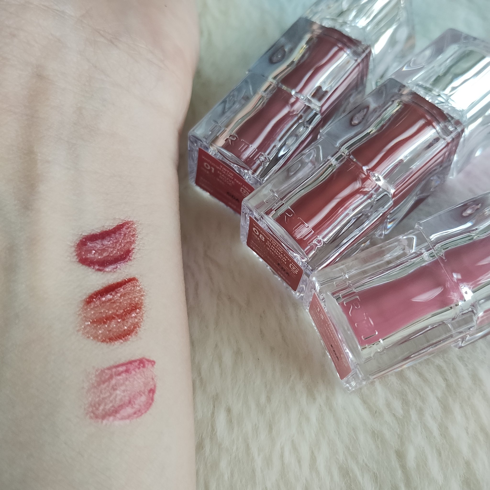 ウォーターリズムグロウティント 08 SUMMER PUMPKIN（ミニ）/TIRTIR(ティルティル)/リップティントを使ったクチコミ（1枚目）