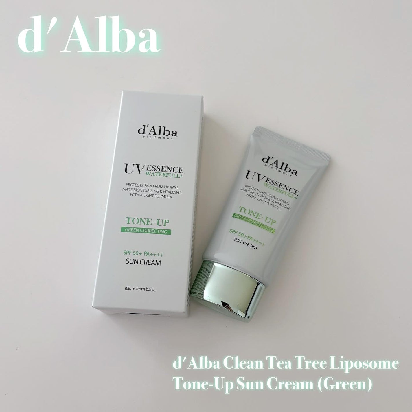 クリーンティーツリーリポソームトーンアップサンクリーム(グリーン)/ダルバ/日焼け止めクリームを使ったクチコミ(1枚目)