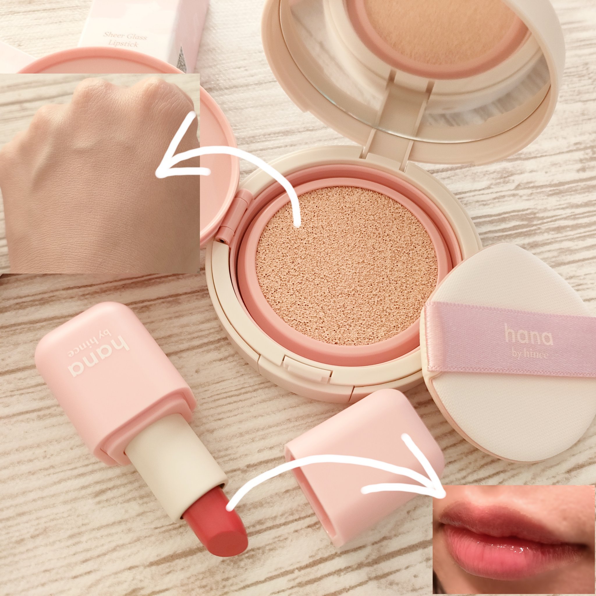 シアーグラスリップスティック 02 ベリー/hana by hince/口紅を使ったクチコミ（2枚目）