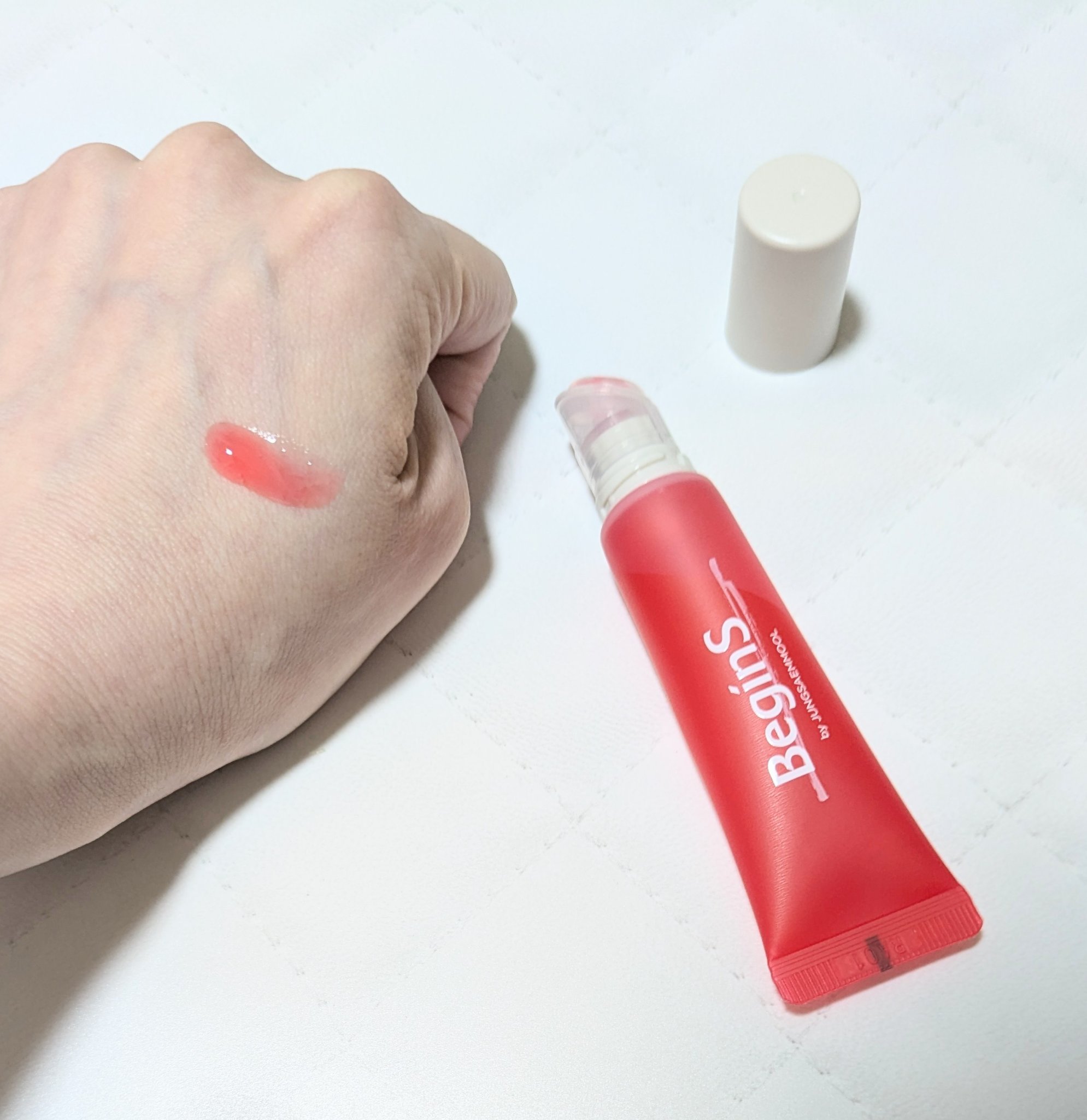 Lip Care Color Oil/BeginS by JUNGSAEMMOOL/リップオイルを使ったクチコミ（3枚目）