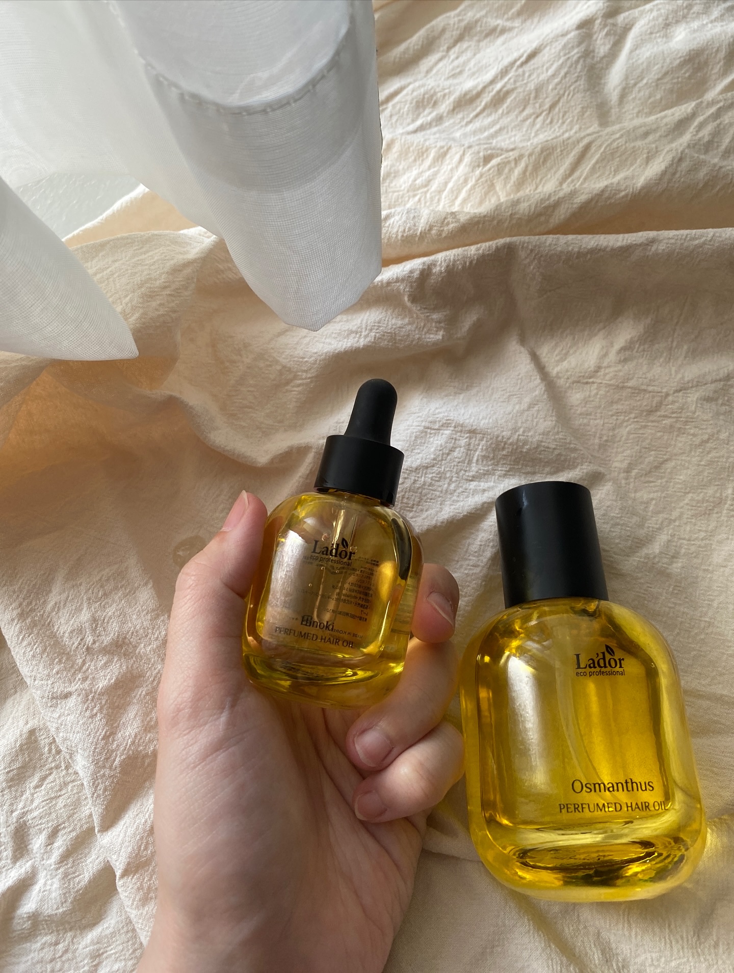パフュームヘアオイル ヒノキ/La'dor/ヘアオイルを使ったクチコミ（3枚目）