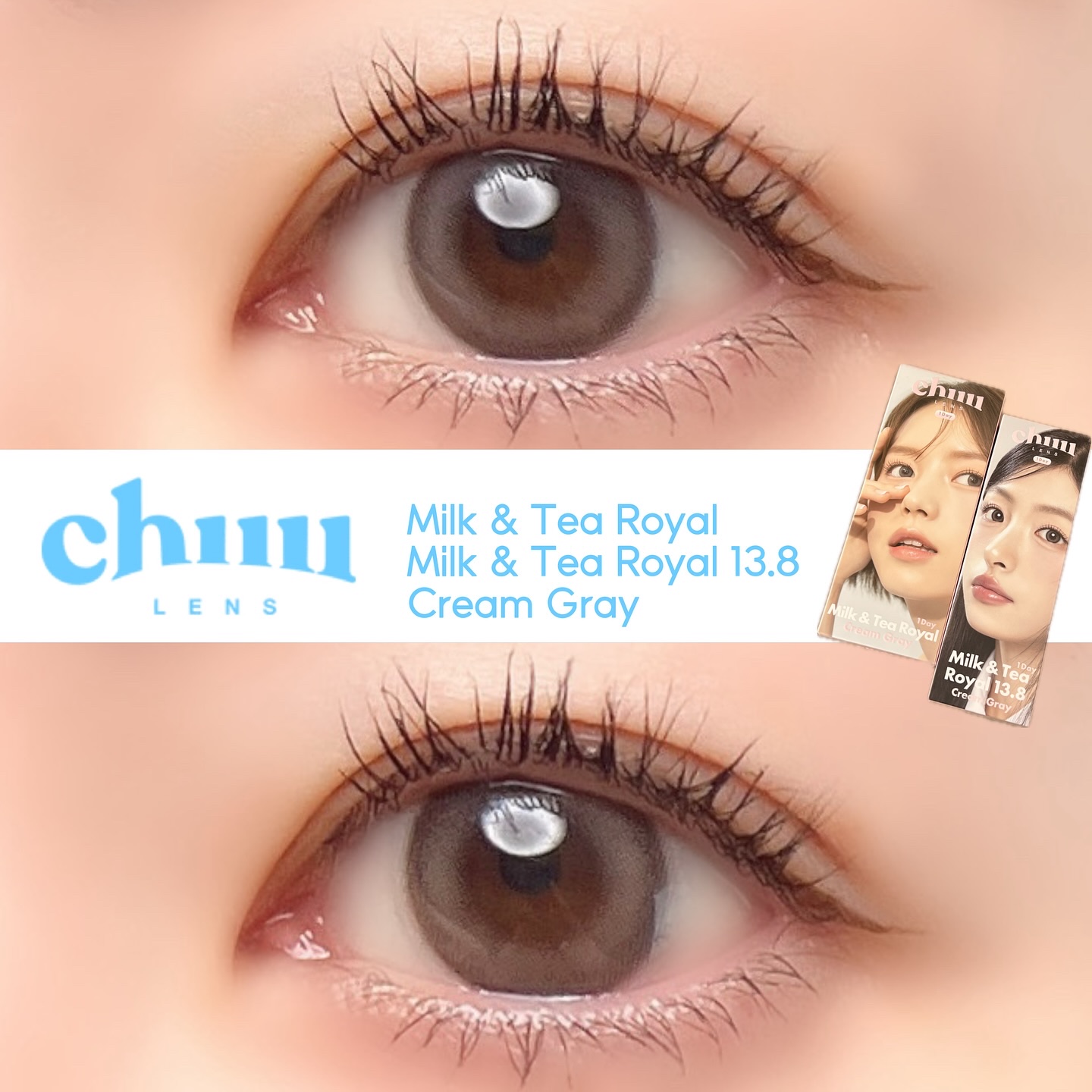 chuuLENS Milk&Tea Royal 1day/chuu LENS/ワンデー（１DAY）カラコンを使ったクチコミ（1枚目）