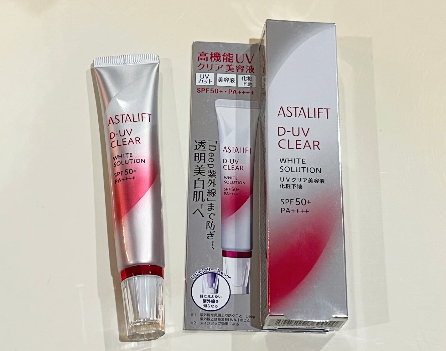 D-UVクリア ホワイトソリューション/アスタリフト/日焼け止めクリームを使ったクチコミ(1枚目)