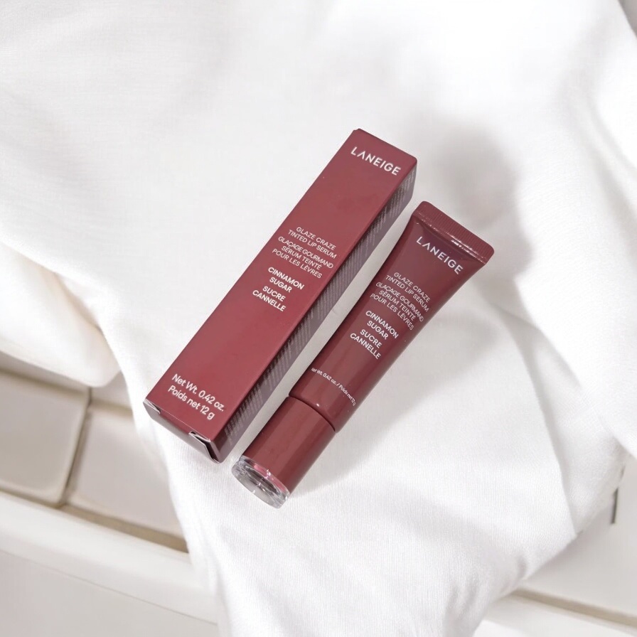 グレイズ ティントリップセラム シナモンシュガー/LANEIGE/リップ美容液を使ったクチコミ（1枚目）