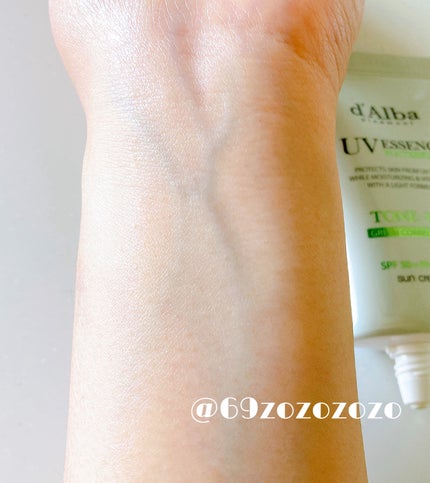 クリーンティーツリーリポソームトーンアップサンクリーム(グリーン)/ダルバ/日焼け止めクリームを使ったクチコミ(6枚目)