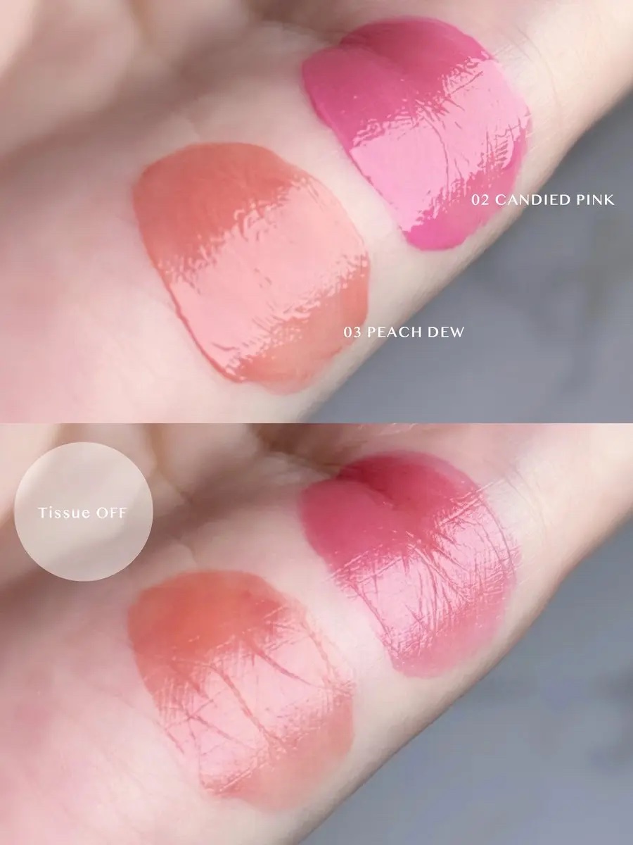 デューイウォーターグロウリプティント/MACQUEEN NEWYORK/リップティントを使ったクチコミ（2枚目）