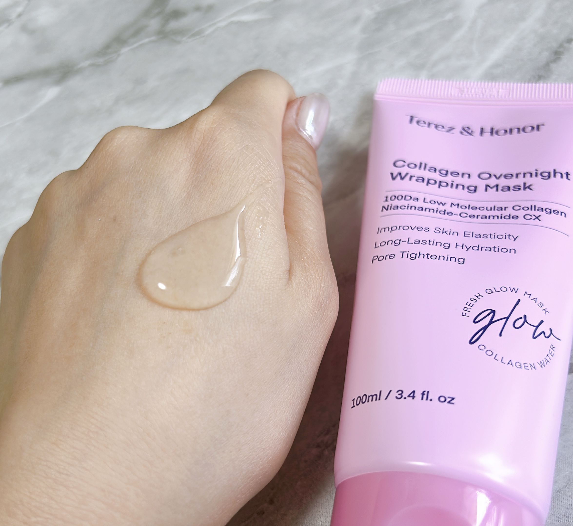 コラーゲン オーバーナイト ラッピングマスク/Terez & Honor/洗い流すパック・マスクを使ったクチコミ（3枚目）