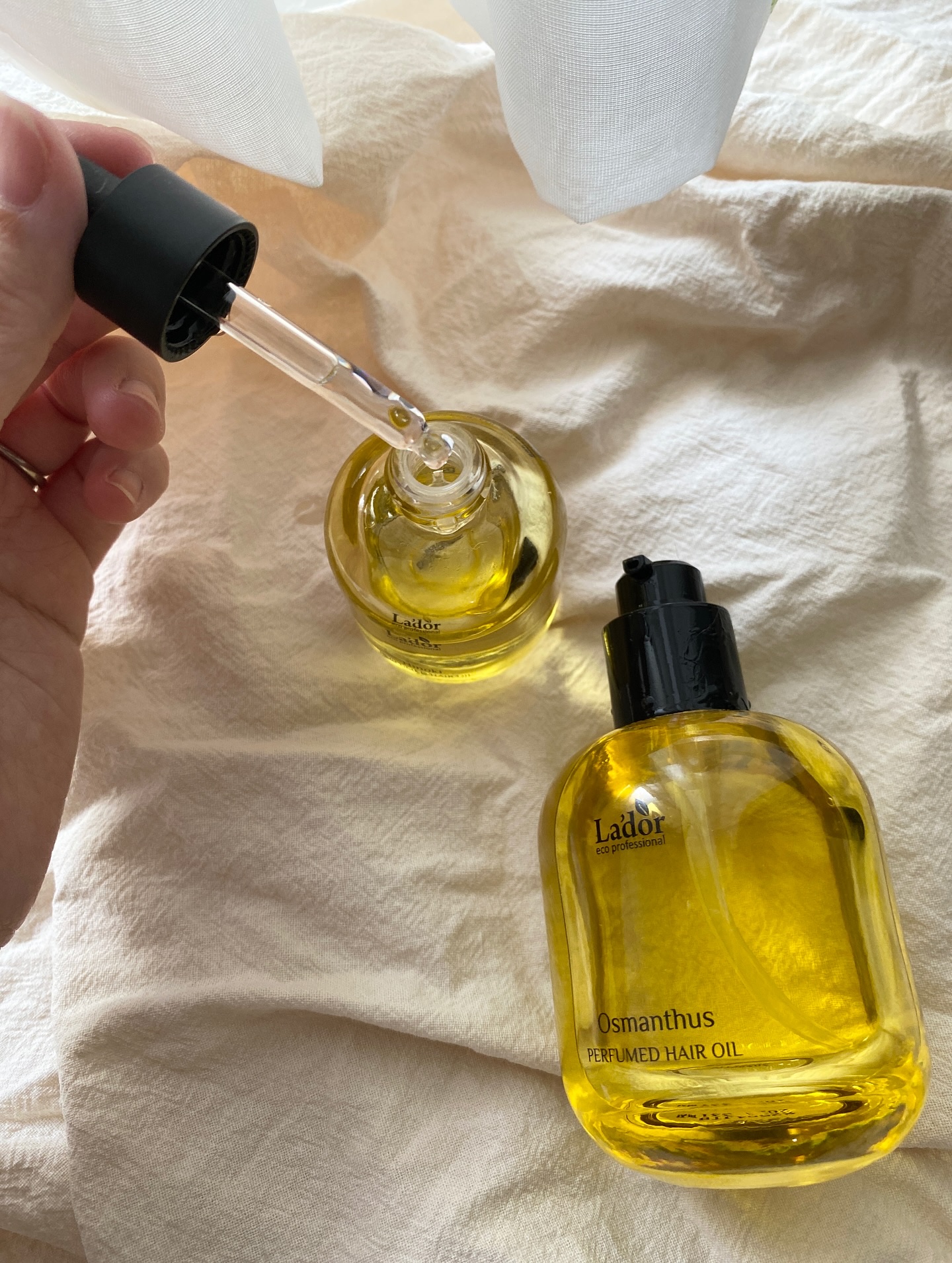 パフュームヘアオイル ヒノキ/La'dor/ヘアオイルを使ったクチコミ（2枚目）
