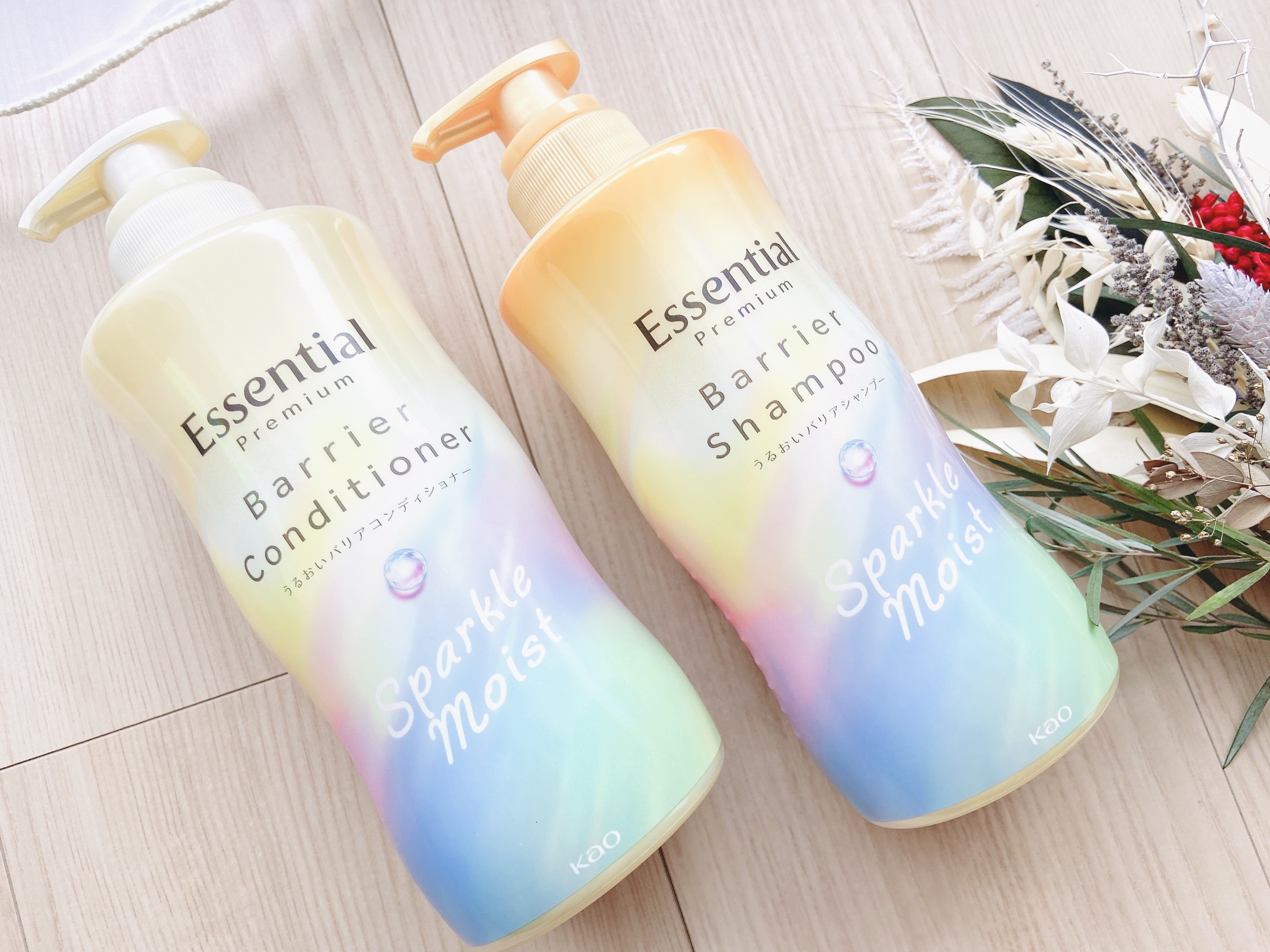 エッセンシャルプレミアム バリアシャンプー・コンディショナー スパークルモイスト/エッセンシャル/市販シャンプーを使ったクチコミ（2枚目）