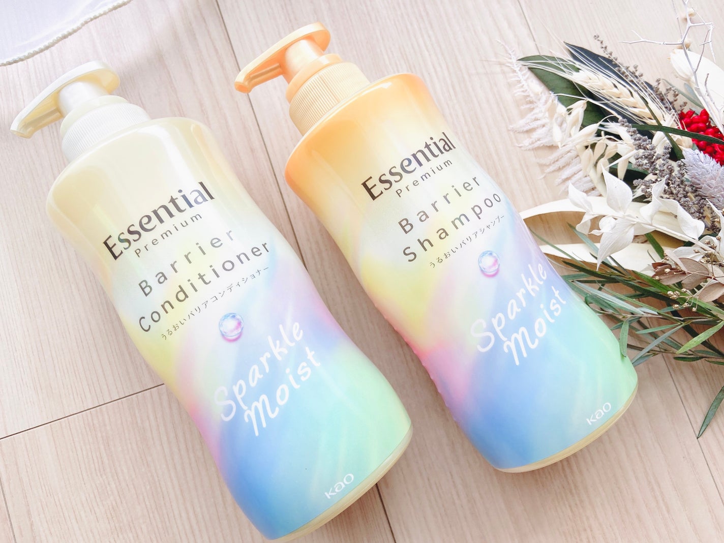 エッセンシャルプレミアム バリアシャンプー・コンディショナー スパークルモイスト/エッセンシャル/市販シャンプーを使ったクチコミ(2枚目)