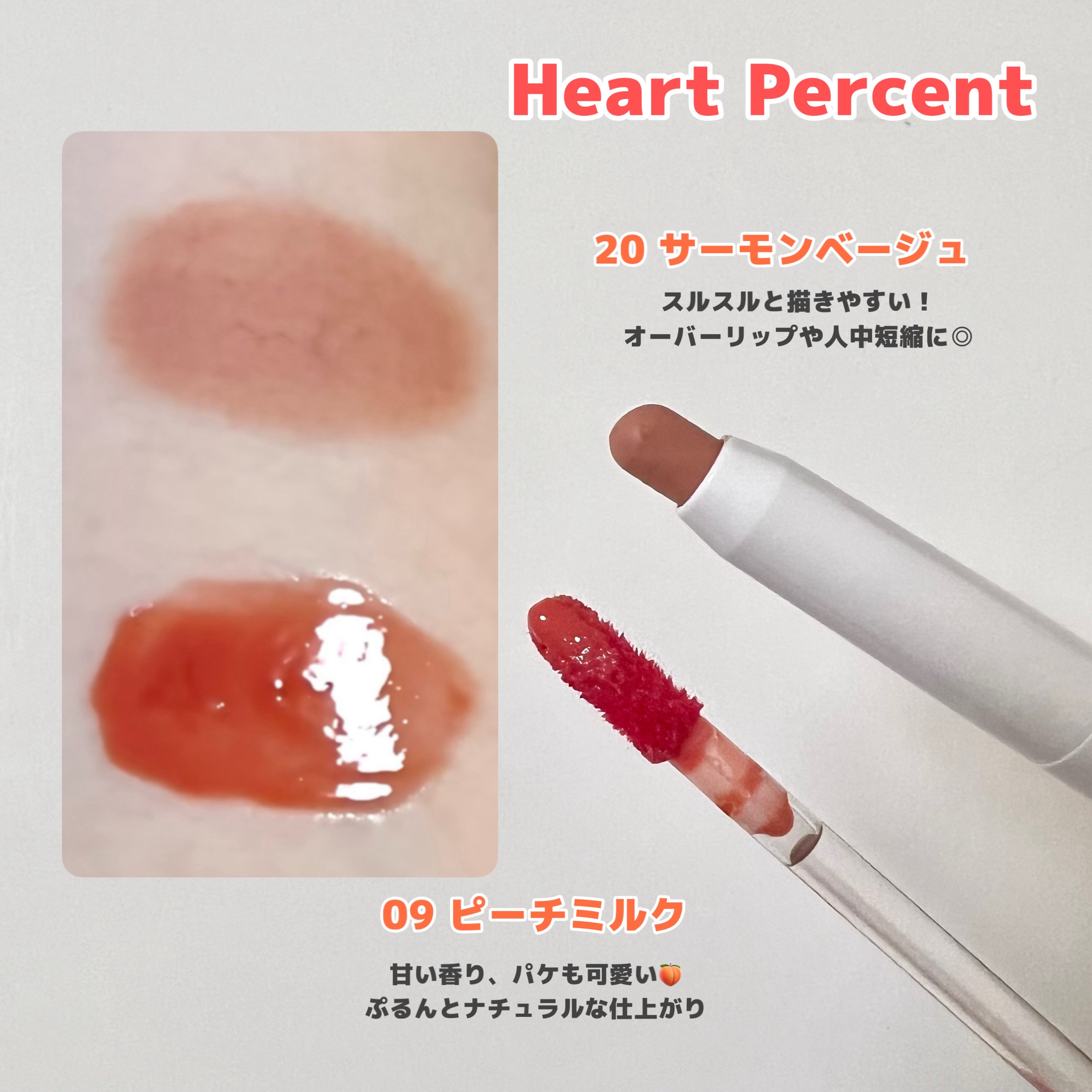 ドットオンムードリップペンシル/Heart Percent/リップライナーを使ったクチコミ（2枚目）