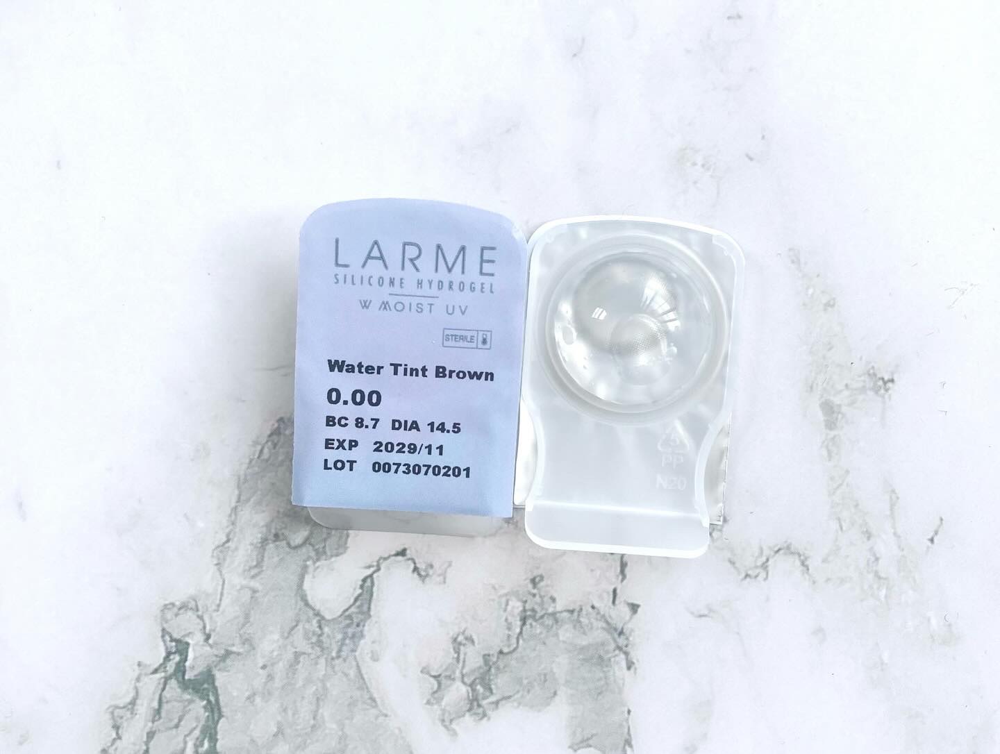 ラルム シリコーンハイドロゲル ダブルモイストUV ワンデー ウォーターティントブラウン/LARME/カラーコンタクトレンズを使ったクチコミ（2枚目）