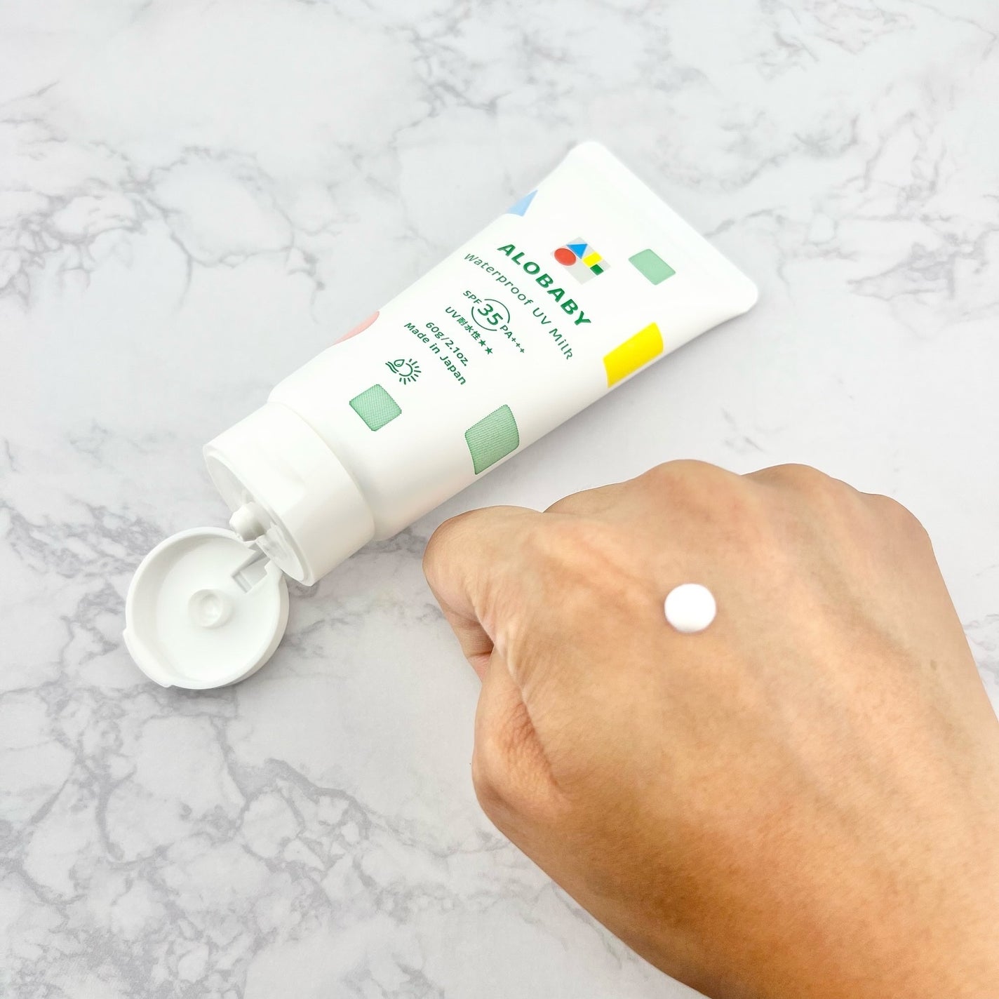 ウォータープルーフUVミルク /ALOBABY/日焼け止めミルクを使ったクチコミ(2枚目)