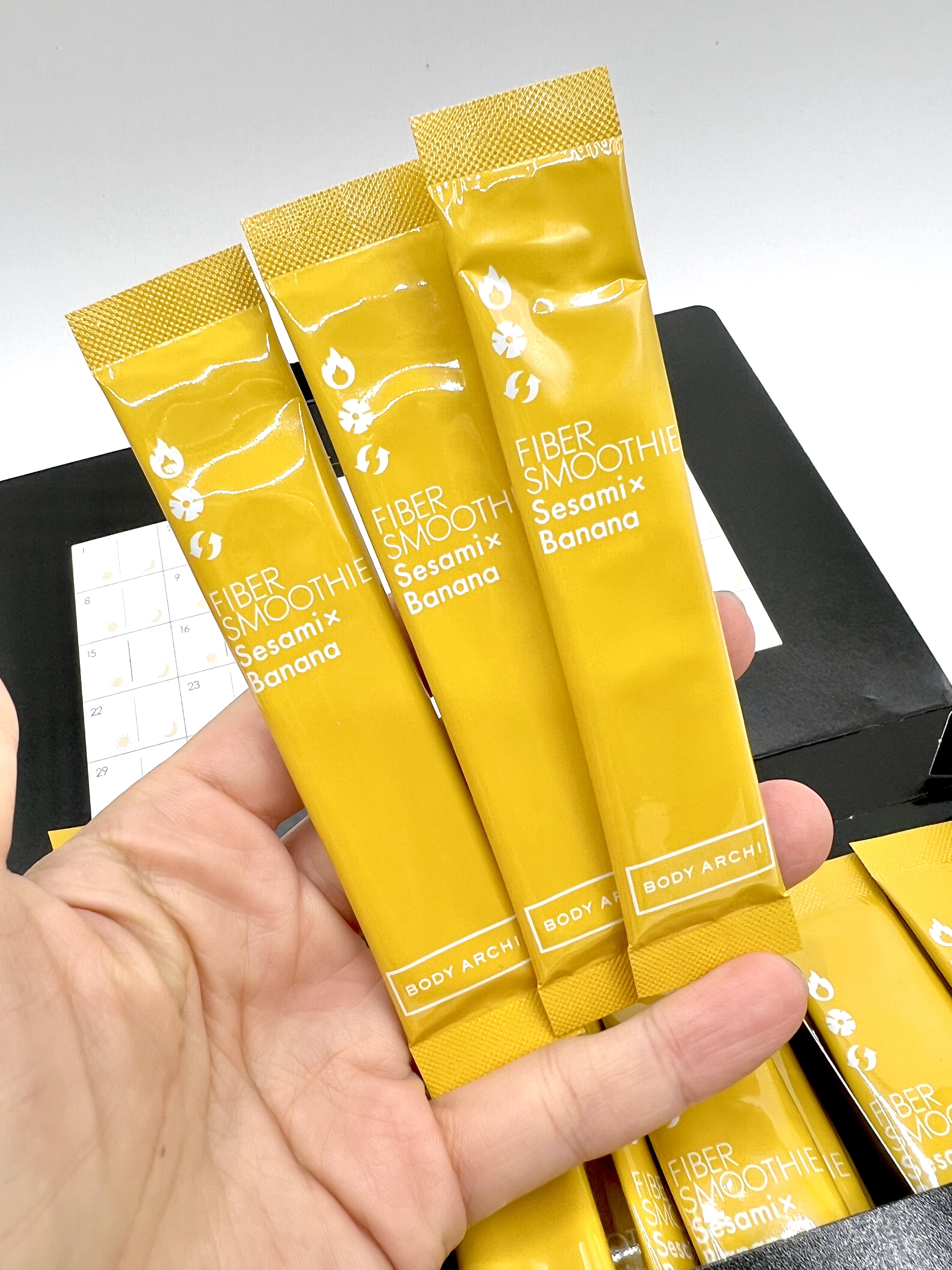 ファイバースムージー　黒ゴマバナナ/BODY ARCHI (ボディアーキ)/スムージーを使ったクチコミ（3枚目）