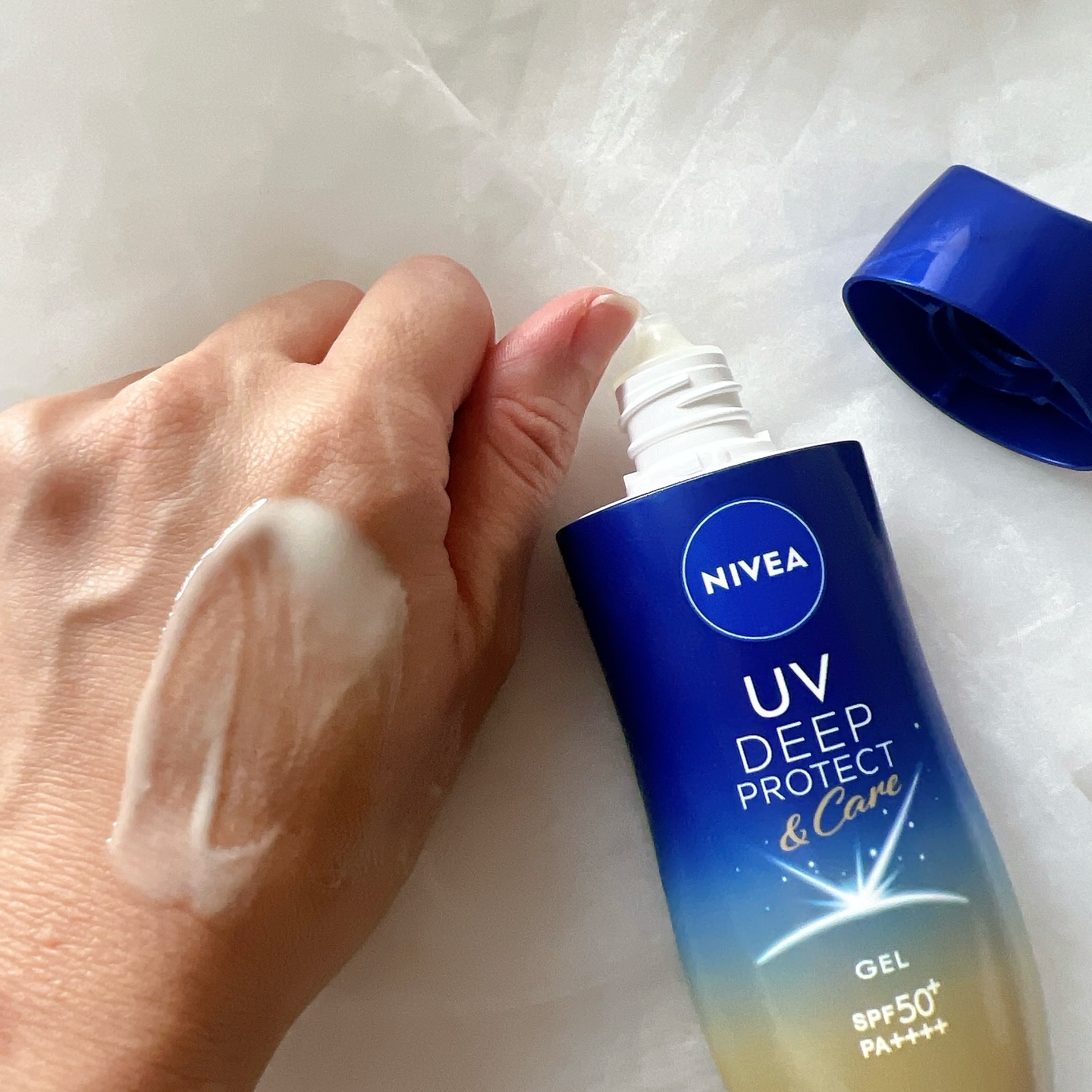 ニベアUV ディープ プロテクト＆ケア ジェル/ニベア/日焼け止めジェルを使ったクチコミ（3枚目）