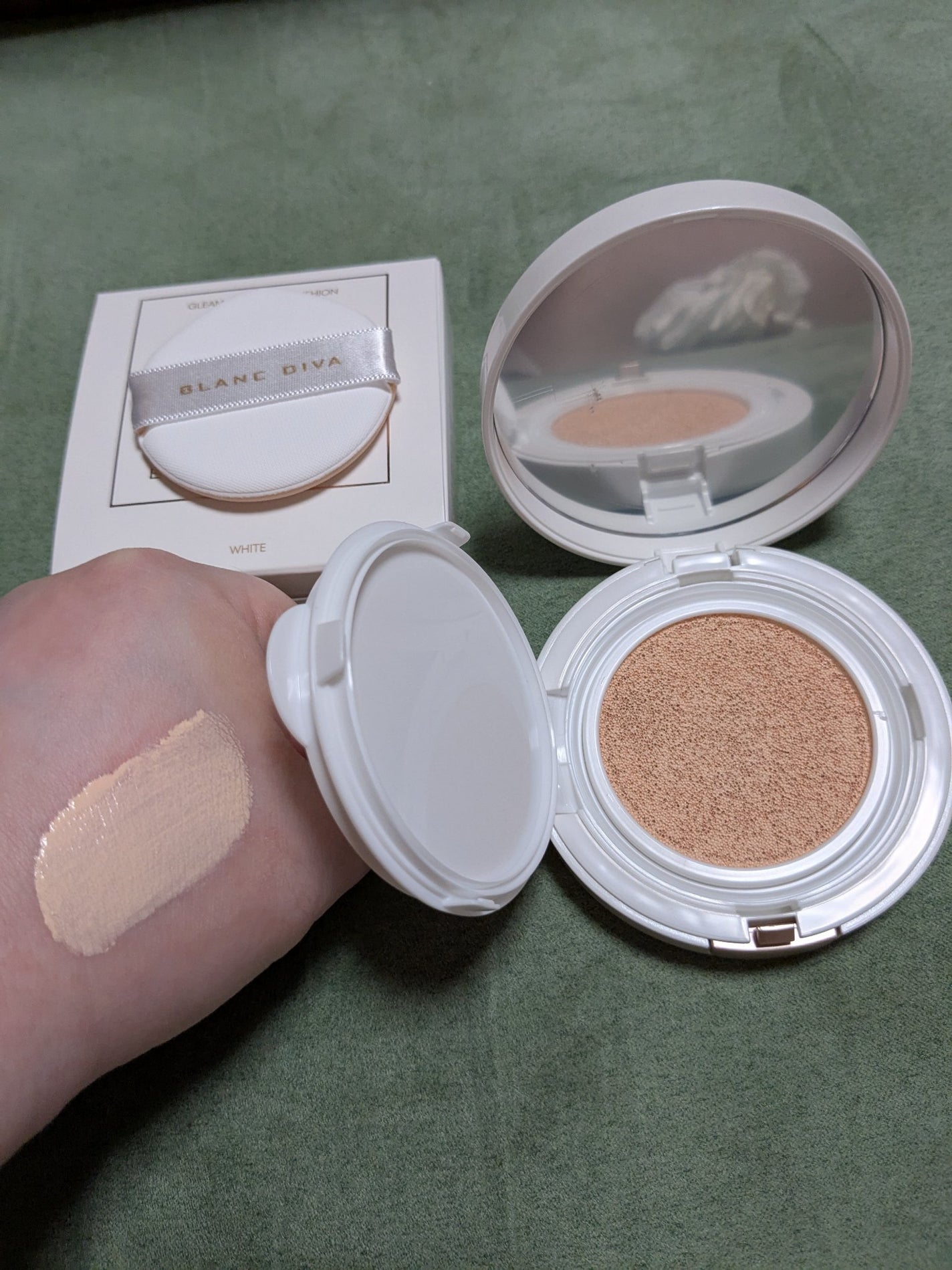 GLEAM COVERAGE CUSHION/BLANC DIVA/クッションファンデーションを使ったクチコミ(2枚目)