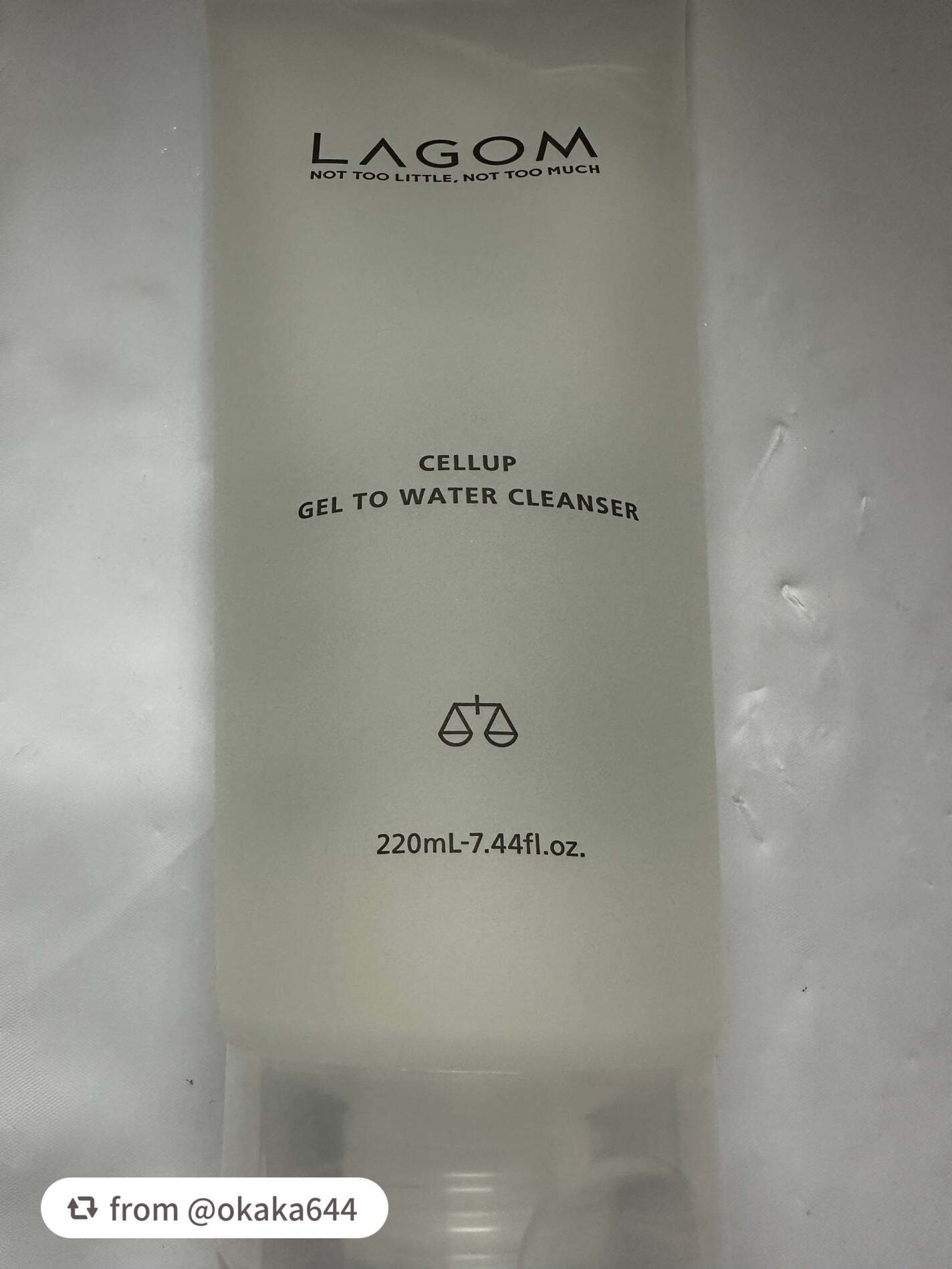 ラゴム ジェルトゥウォーター クレンザー(朝用洗顔)/LAGOM /その他洗顔料を使ったクチコミ(1枚目)