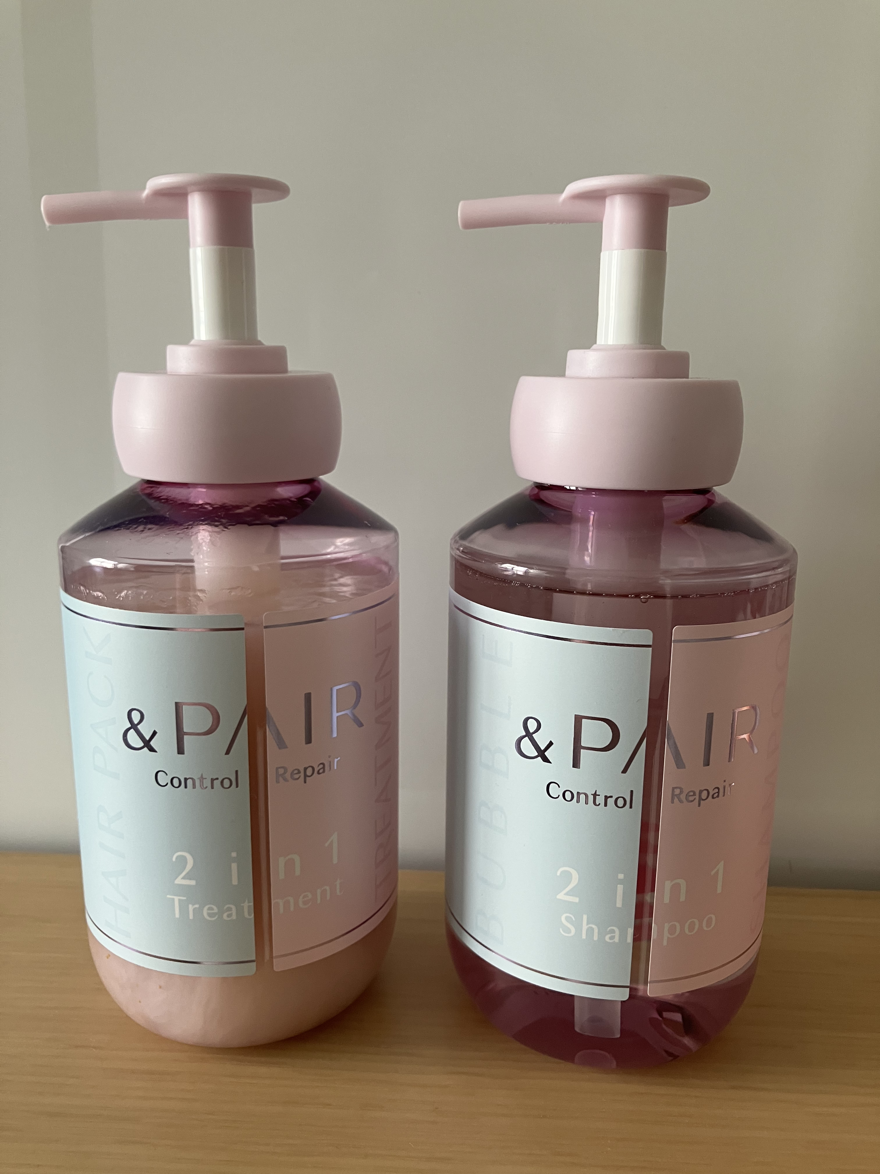 アンドペア コントロール リペア 2in1 シャンプー＆ヘアトリートメント/&PAIR/市販シャンプーを使ったクチコミ（1枚目）