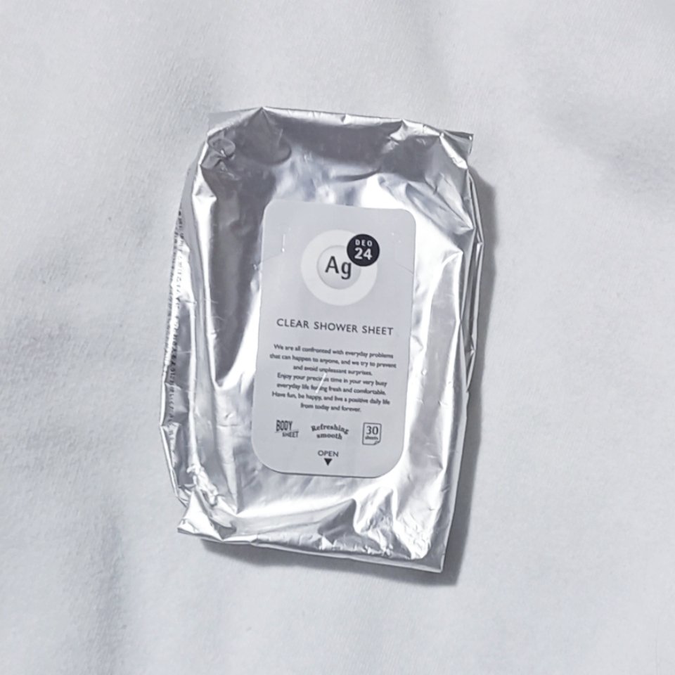 クリアシャワーシート （無香料）/エージーデオ24/ボディシートを使ったクチコミ（1枚目）