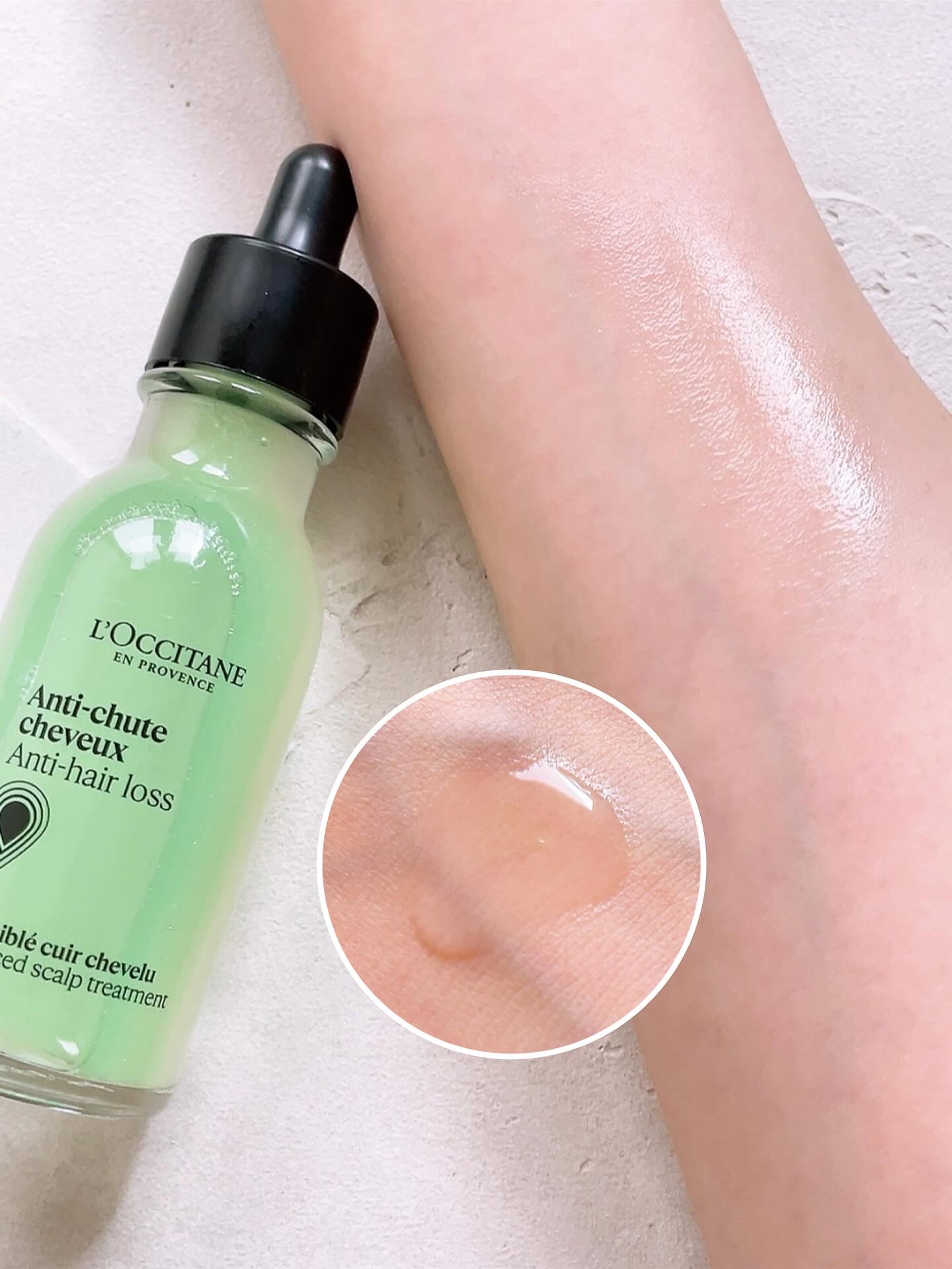 薬用 メディカル アンチヘアロスセラム/L'OCCITANE/頭皮ローションを使ったクチコミ（3枚目）