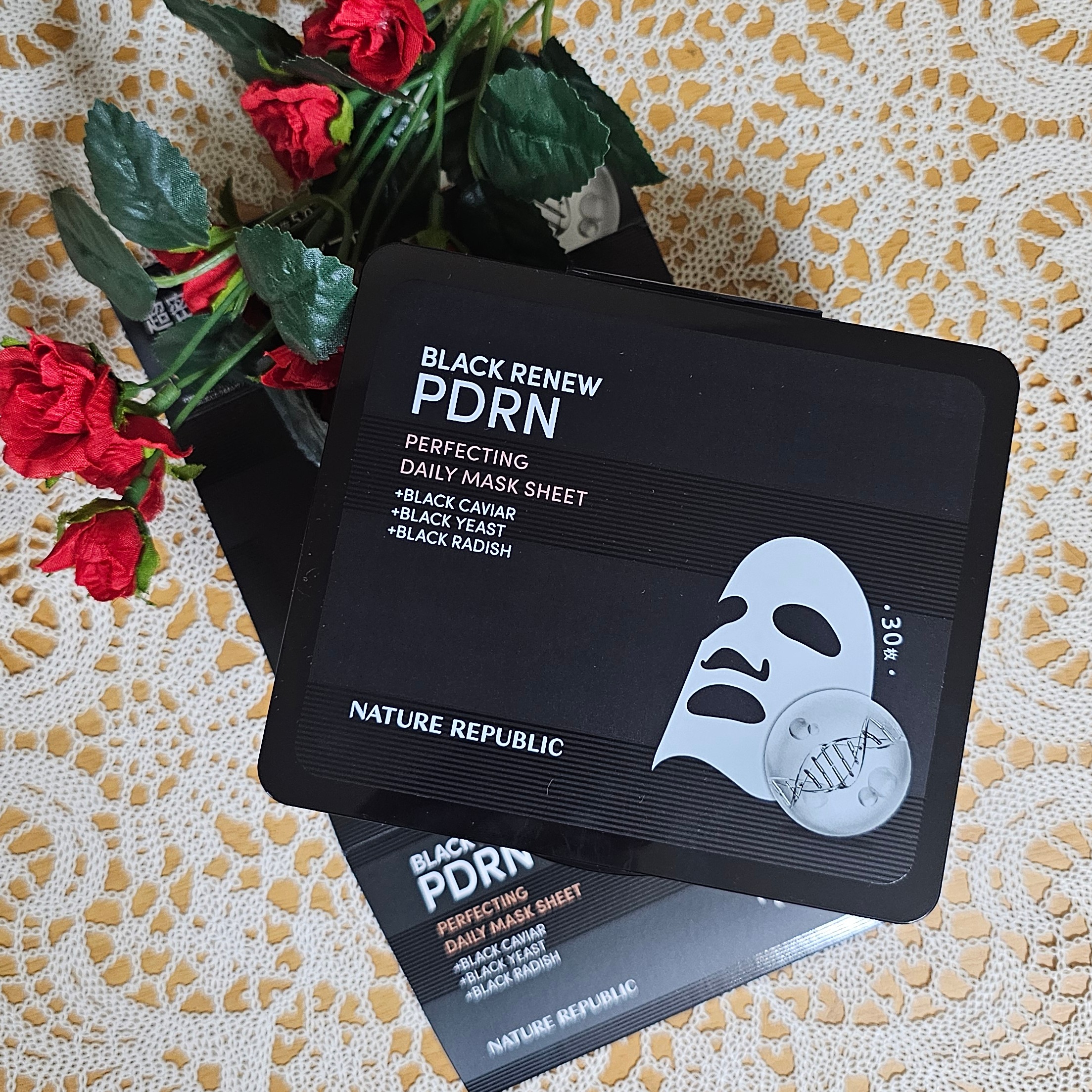 ブラックPDRN デイリーシートマスク/ネイチャーリパブリック/シートマスク・パックを使ったクチコミ（1枚目）