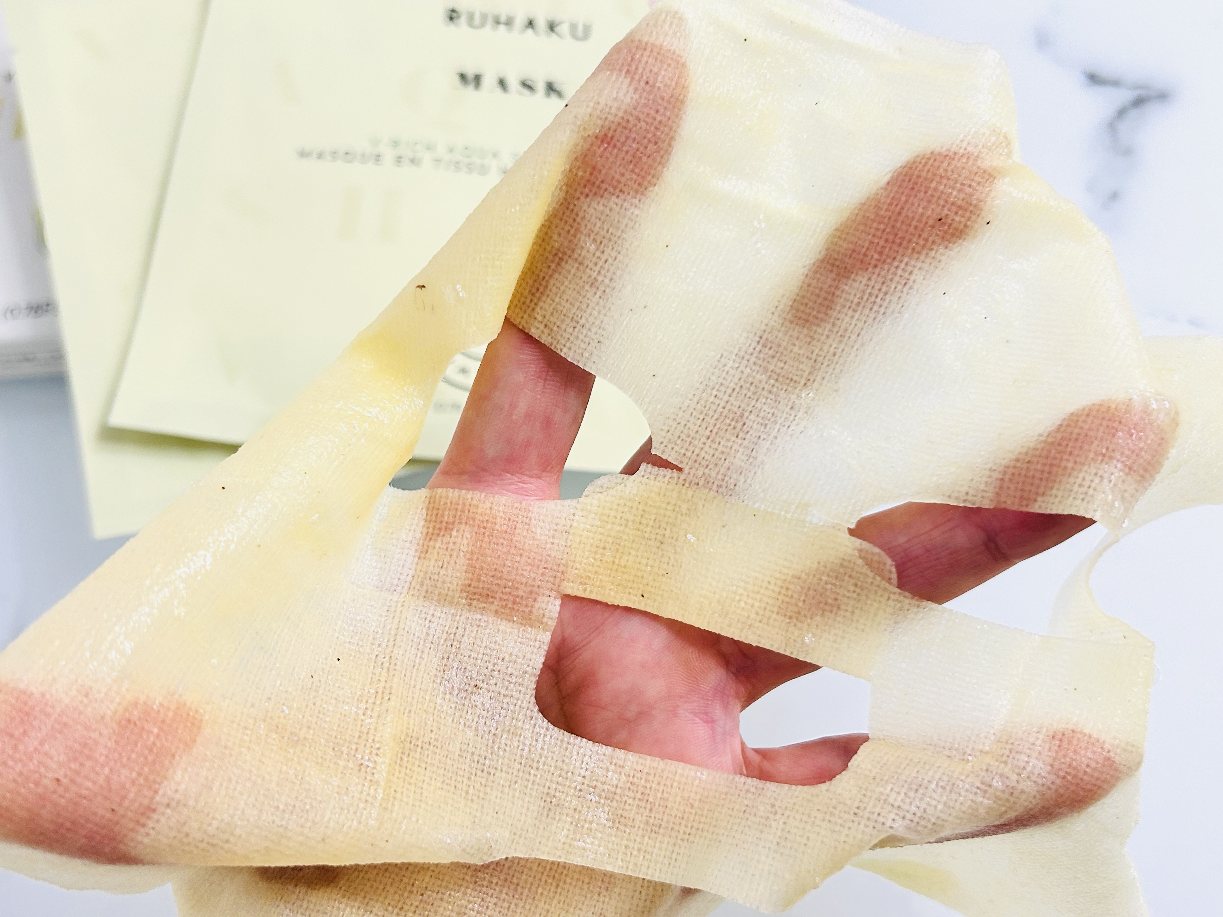 琉白　Vリッチアクアシートマスク/琉白(ルハク)/シートマスク・パックを使ったクチコミ（3枚目）