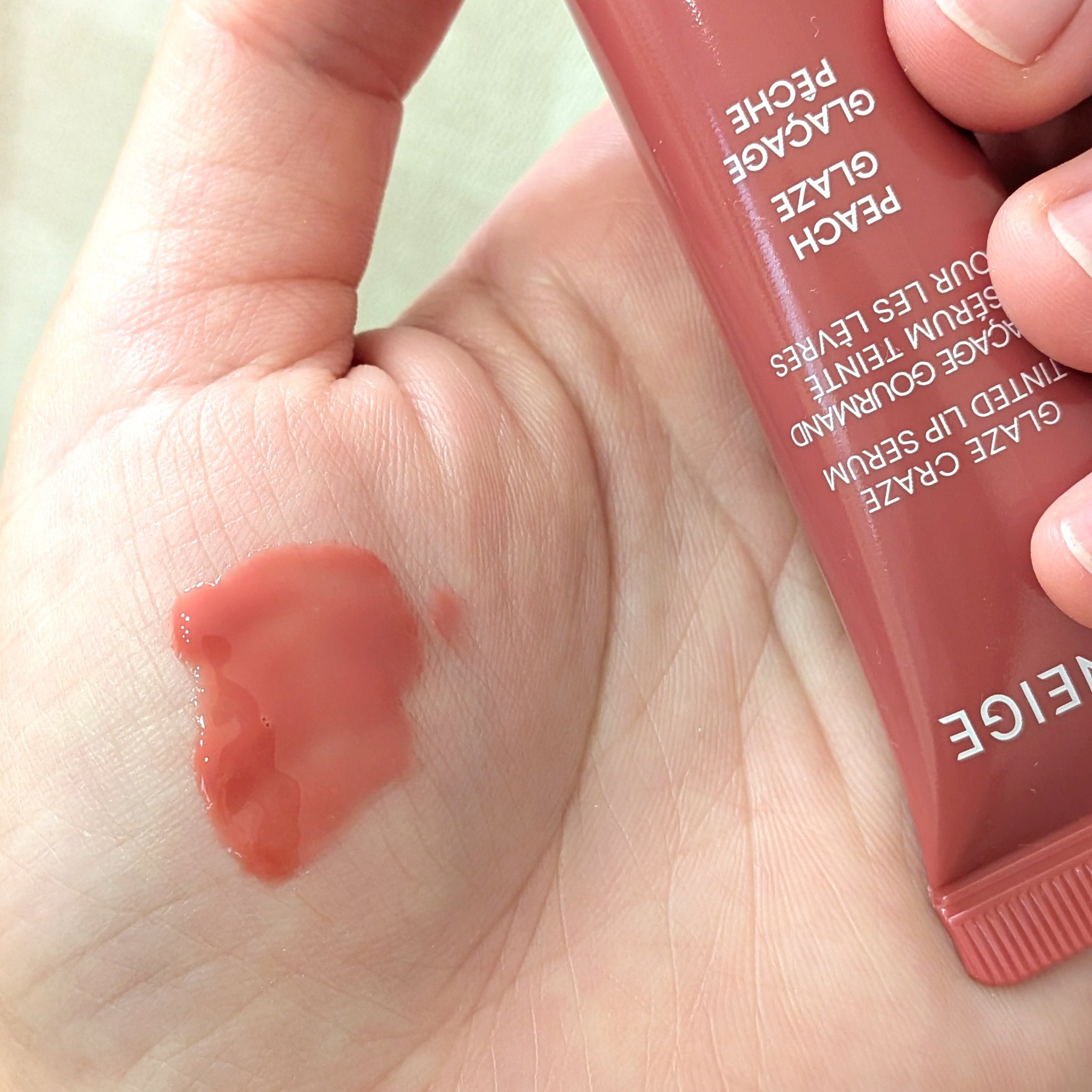 グレイズ ティントリップセラム ピーチグレイズ/LANEIGE/リップ美容液を使ったクチコミ（3枚目）