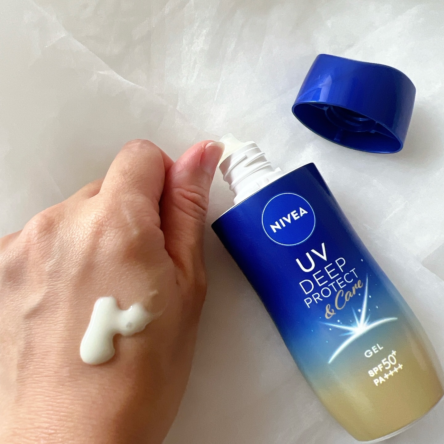 ニベアUV ディープ プロテクト＆ケア ジェル/ニベア/日焼け止めジェルを使ったクチコミ（2枚目）