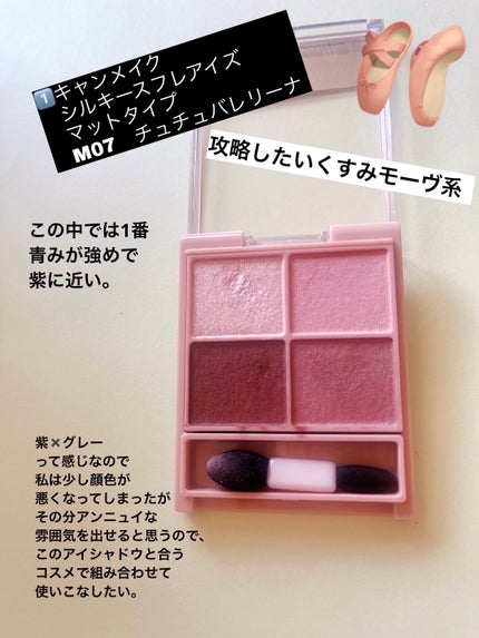 シルキースフレアイズ(マットタイプ)/キャンメイク/アイシャドウパレットを使ったクチコミ(2枚目)