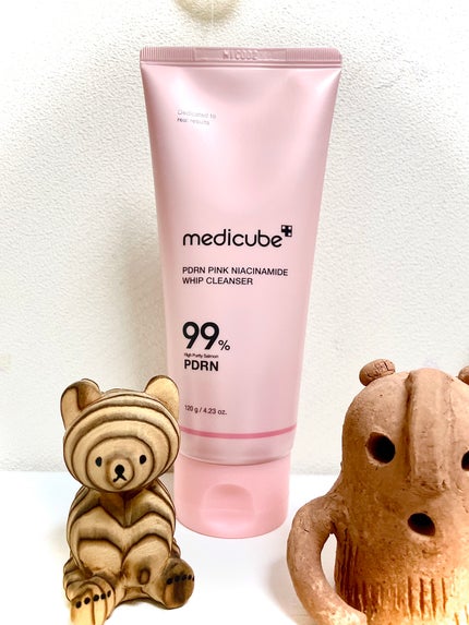 MEDICUBE PDRN ピンクホイップクレンザーのクチコミ「MEDICUBEメディキューブ PDRN ピンクホイップクレンザー
新発売記念でお安くゲット.....」(1枚目)