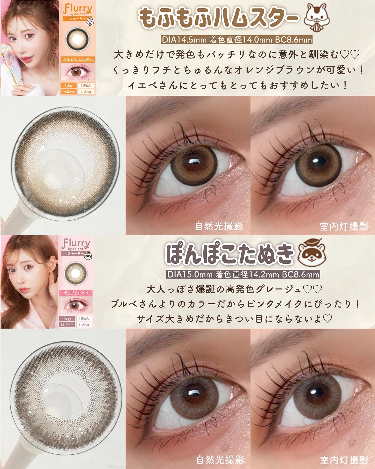 Flurry by colors 1day のんびりマンチカン/Flurry by colors/ワンデー（１DAY）カラコンを使ったクチコミ（3枚目）