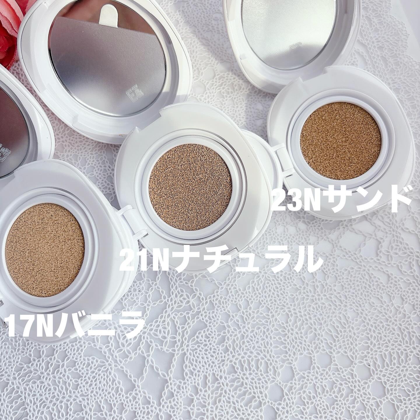 Pebble Glow Cushion 23N サンド /EITHER＆/クッションファンデーションを使ったクチコミ（3枚目）