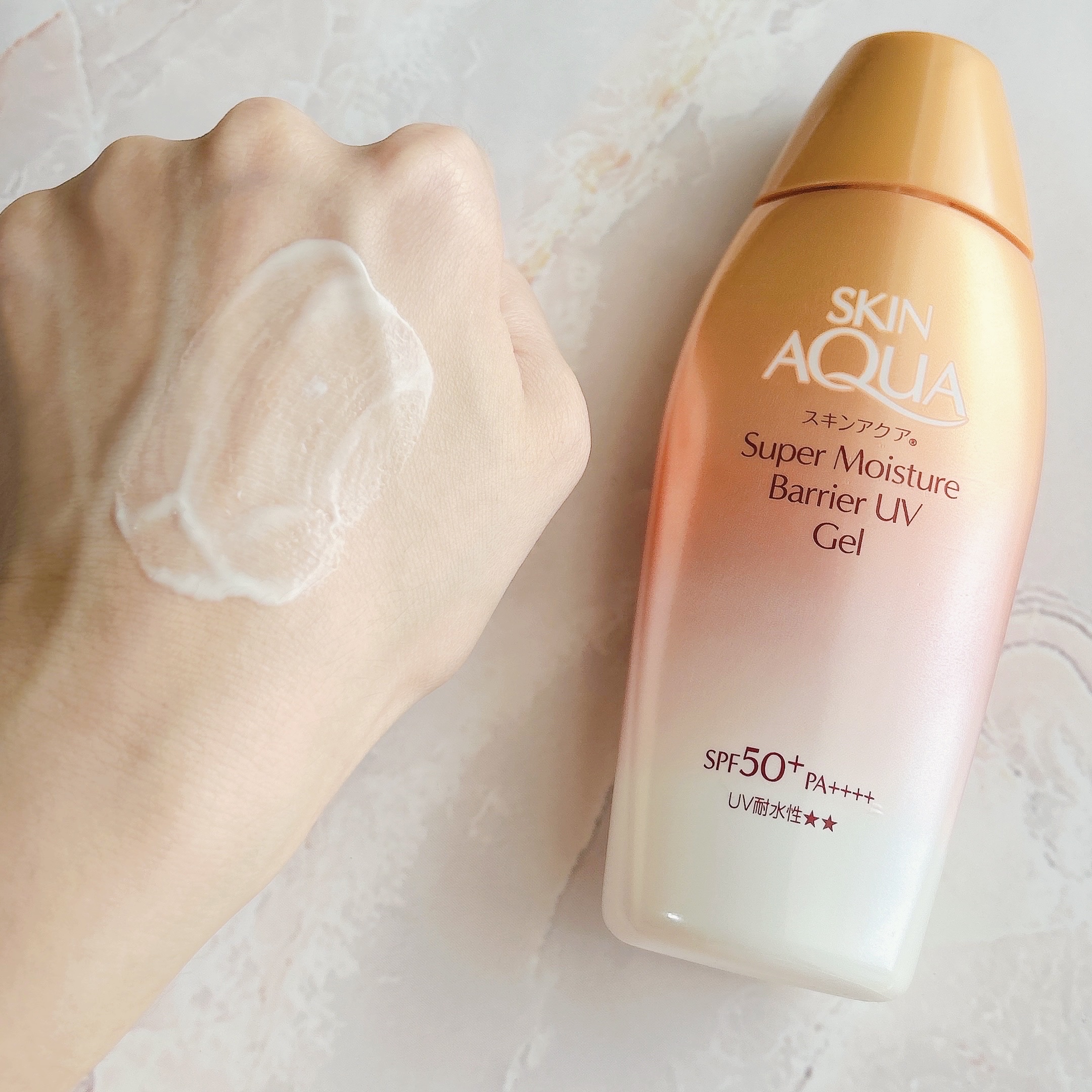 スキンアクア スーパーモイスチャー バリアUVジェル/スキンアクア/日焼け止めジェルを使ったクチコミ（2枚目）