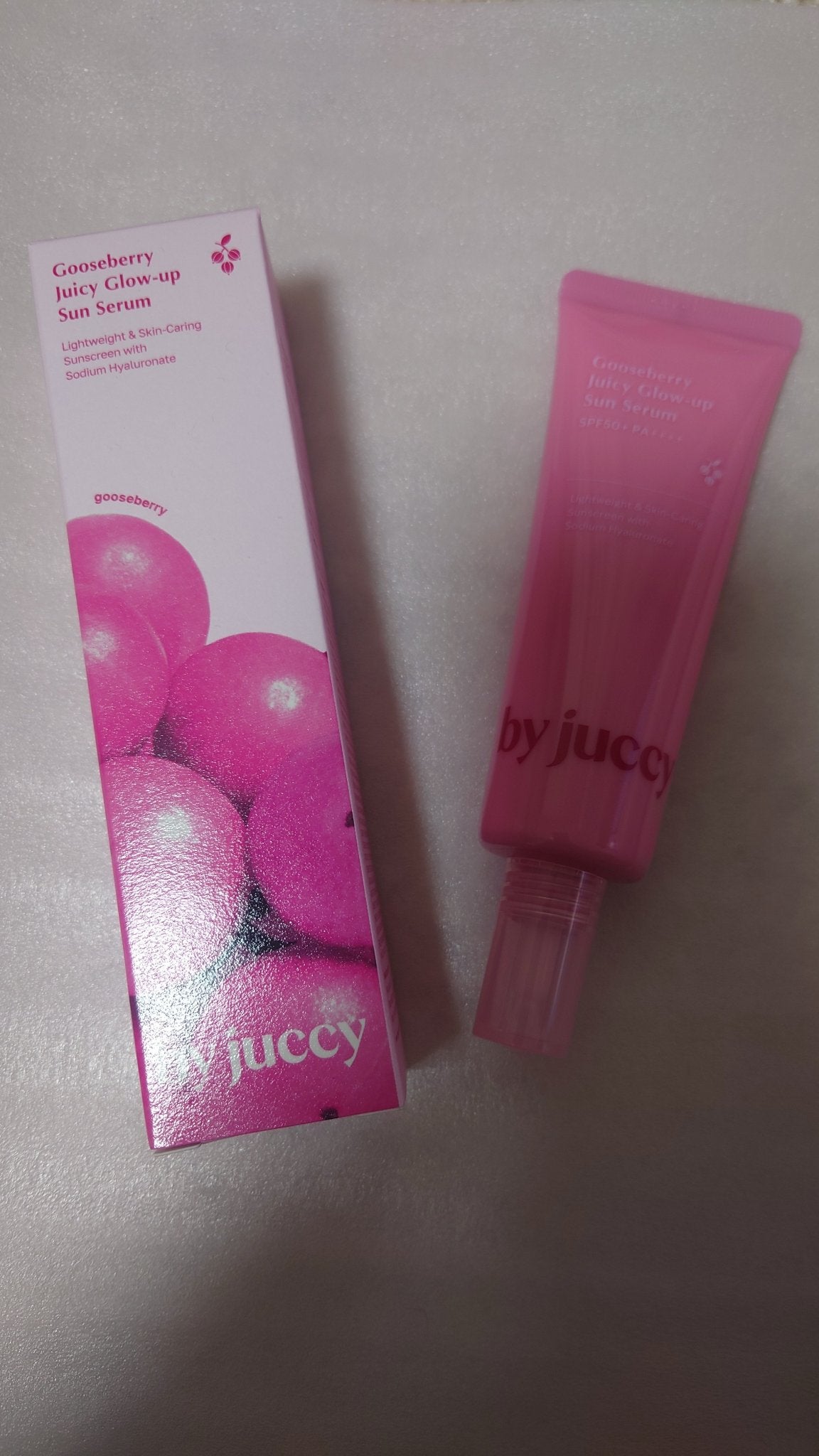 Gooseberry Juicy Glow-up Sun Serum/By Juccy/日焼け止めミルクを使ったクチコミ(1枚目)