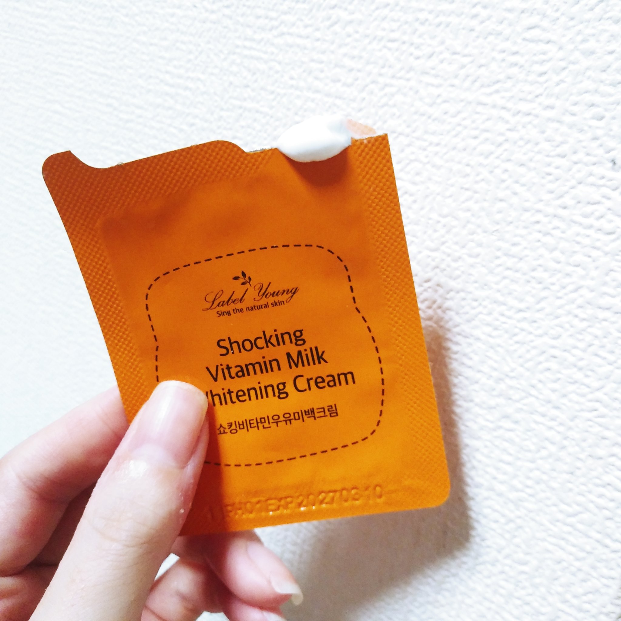ショッキングビタミンミルク美白クリーム/Label Young/フェイスクリームを使ったクチコミ（3枚目）